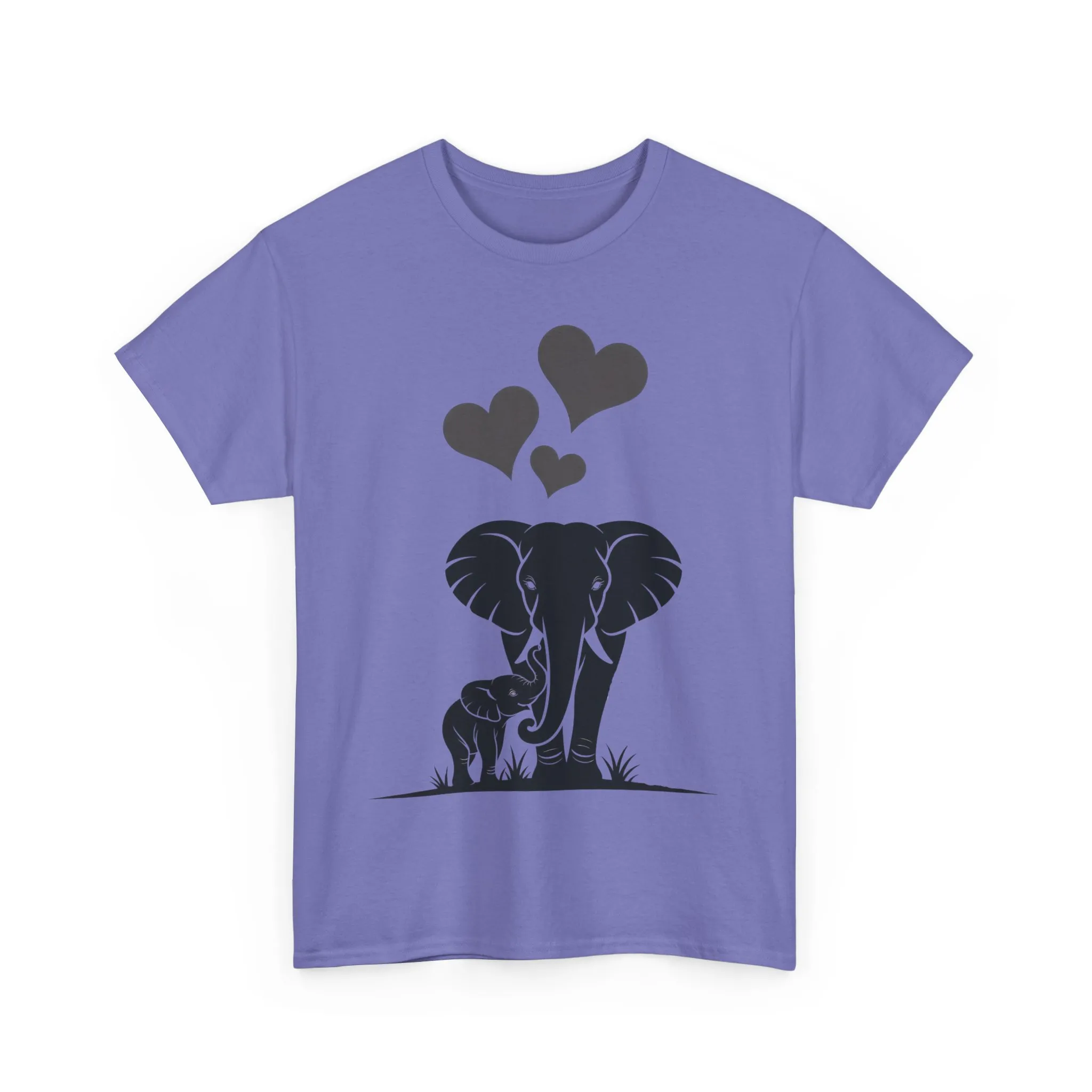 Elephant Mom and Baby T-Shirt, Elephant Love Cotton Tee, Cute Animal Shirt, Animal Lover Gift, Cute Minimalist Elephant Design - Image 16
