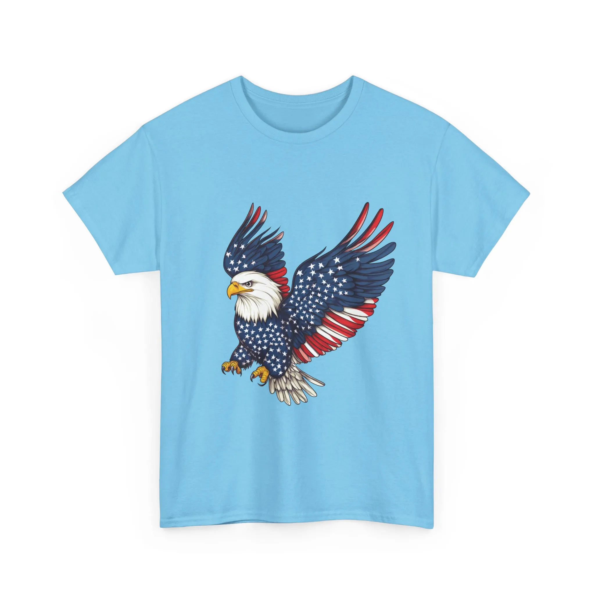 Patriotic Eagle Tee, Unisex Heavy Cotton T-Shirt for Independence Day, Memorial Day, Veterans Day, Gift for Nature Lovers, Casual Wear - Image 18