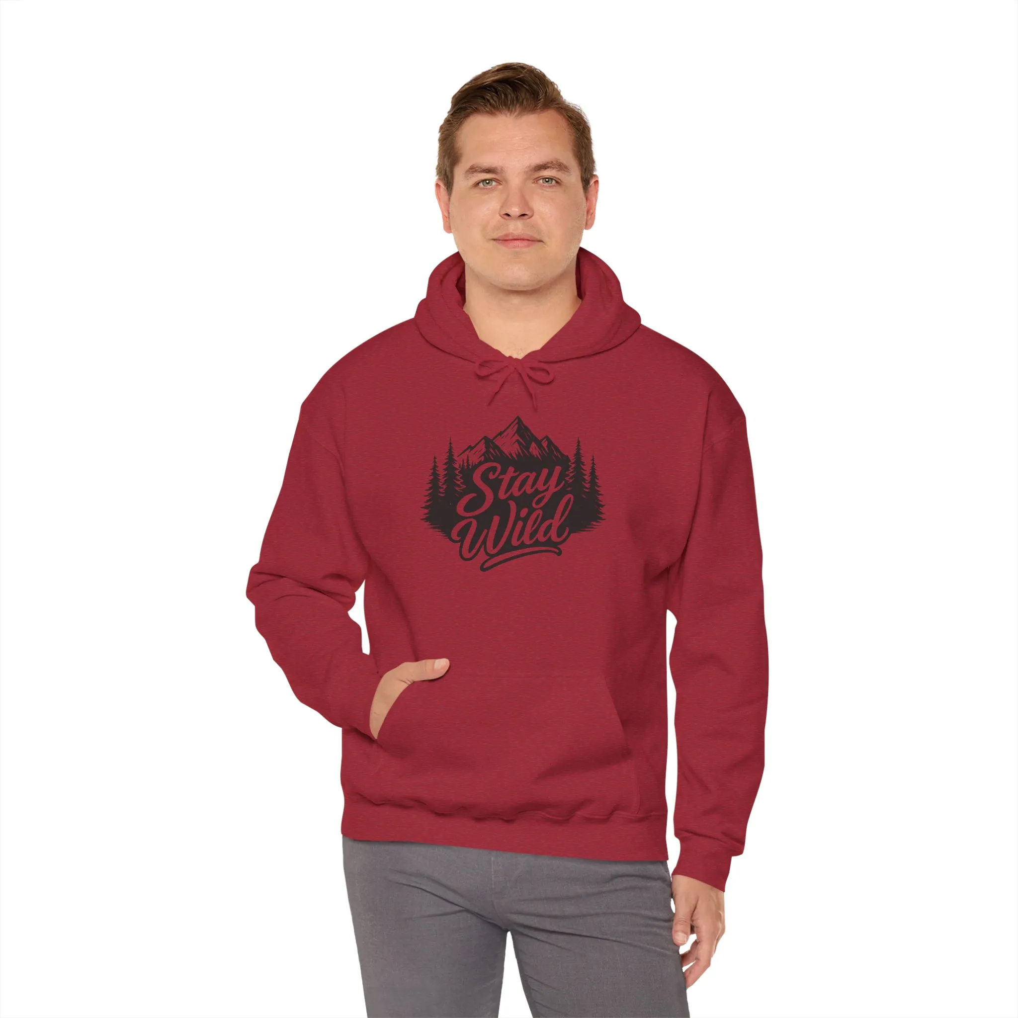 Stay Wild Hoodie, Nature Lover Unisex Pullover, Mountain Adventure Hiking Sweatshirt, Outdoorsy Gift for Him Her - Image 49