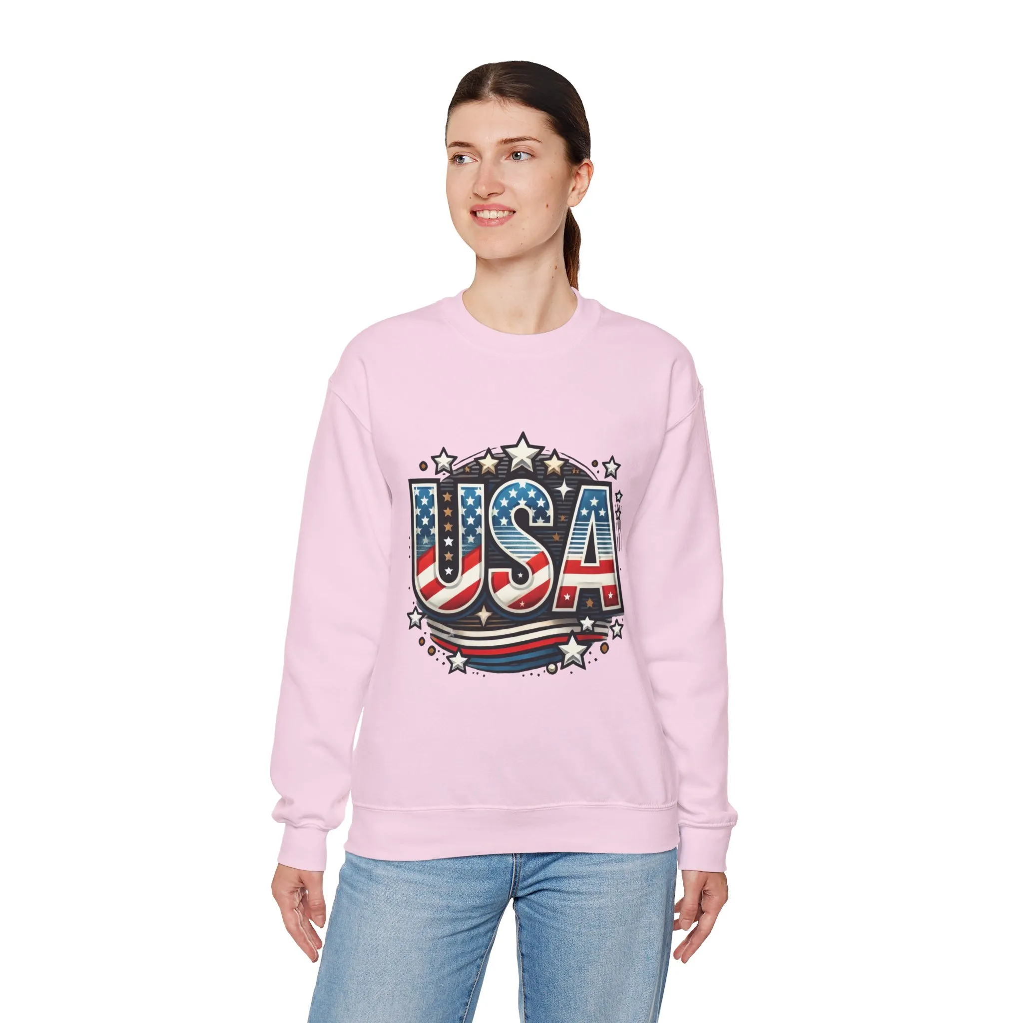 USA Pride Crewneck Sweatshirt, Comfortable Unisex Top, Great for Fourth of July, Independence Day, Everyday Wear, Cozy Gift - Image 44