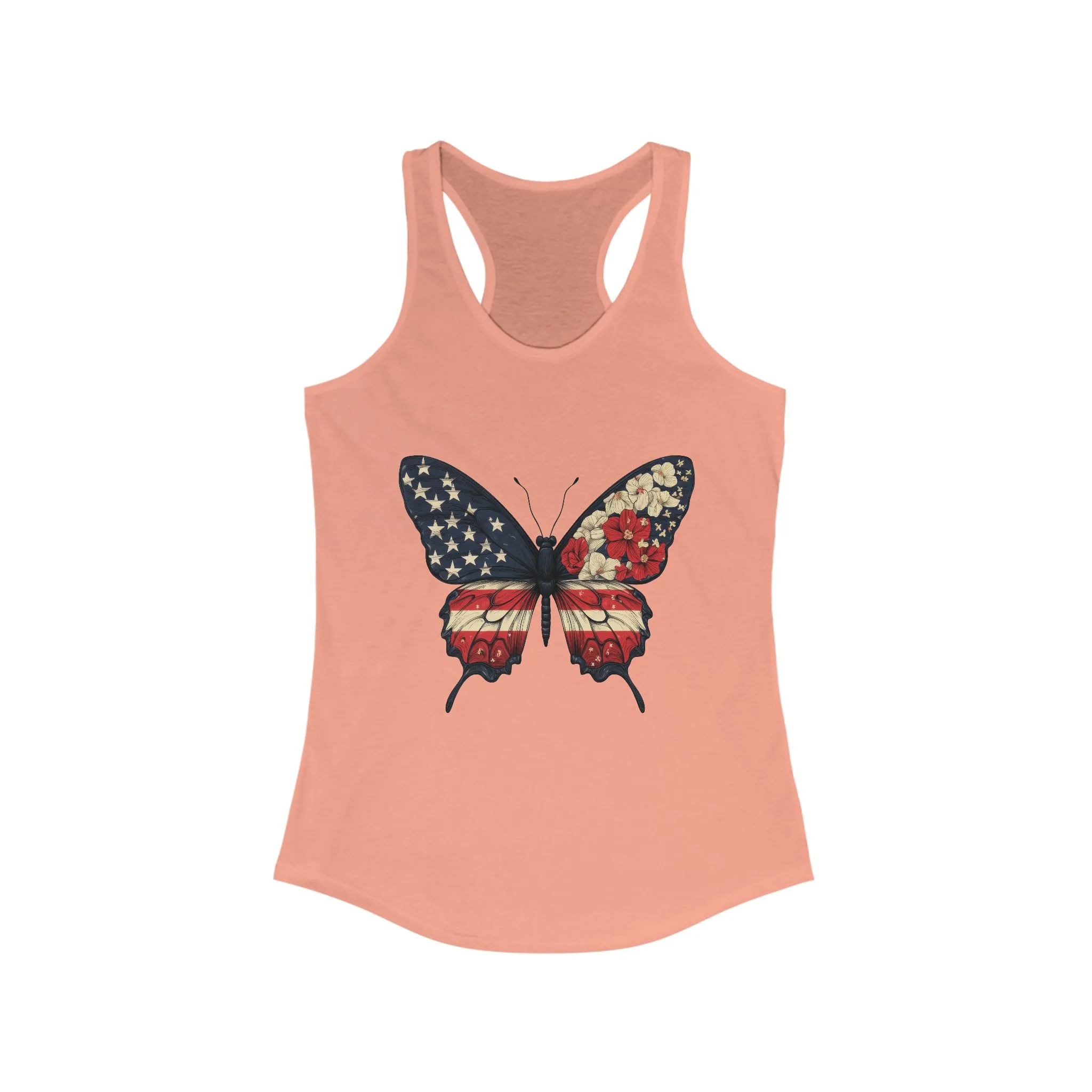 Patriotic Butterfly Tank Top, American Flag Tee, July 4th Apparel, USA Pride Clothing, Womens Patriotic Tee, Independence Day Gift - Image 5