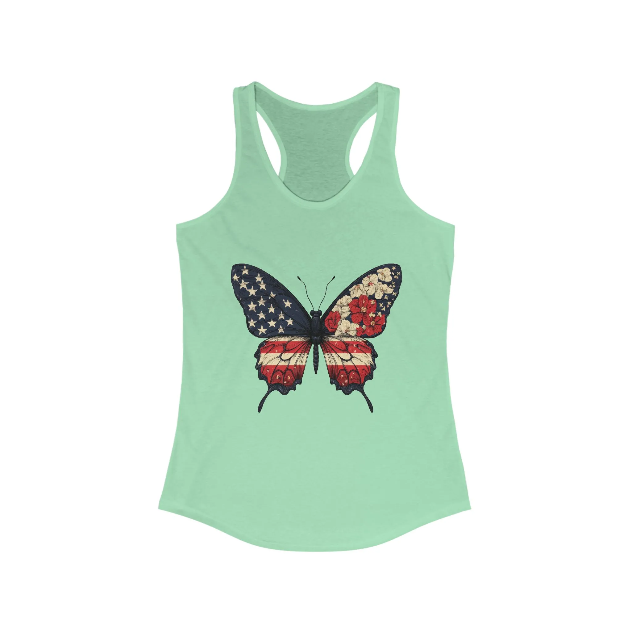 Patriotic Butterfly Tank Top, American Flag Tee, July 4th Apparel, USA Pride Clothing, Womens Patriotic Tee, Independence Day Gift - Image 9