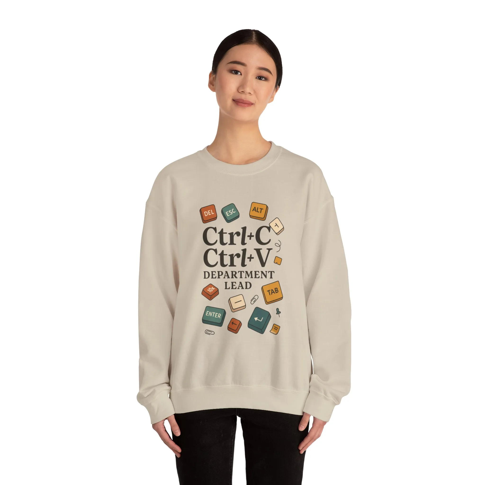Funny Ctrl+C Ctrl+V Department Lead Sweatshirt, Unisex Crewneck, Gift for Tech Lovers, Office Humor, Cozy Casual Wear, Gift for a Coworker - Image 5
