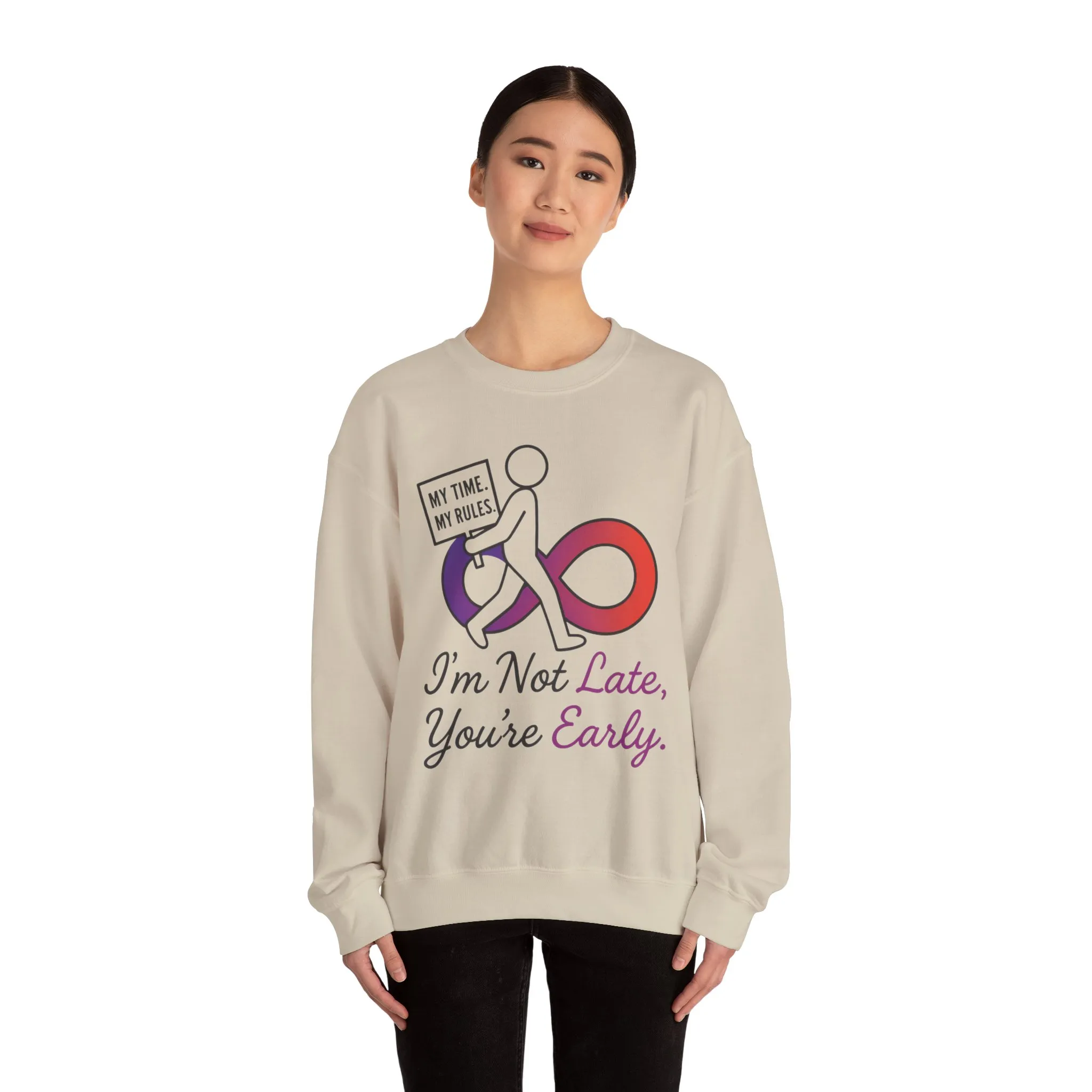 My Time, My Rules Funny Crewneck Sweatshirt, Womens Pullover, Gift for Her, Birthdays, Humor Clothing, Casual Style - Image 29