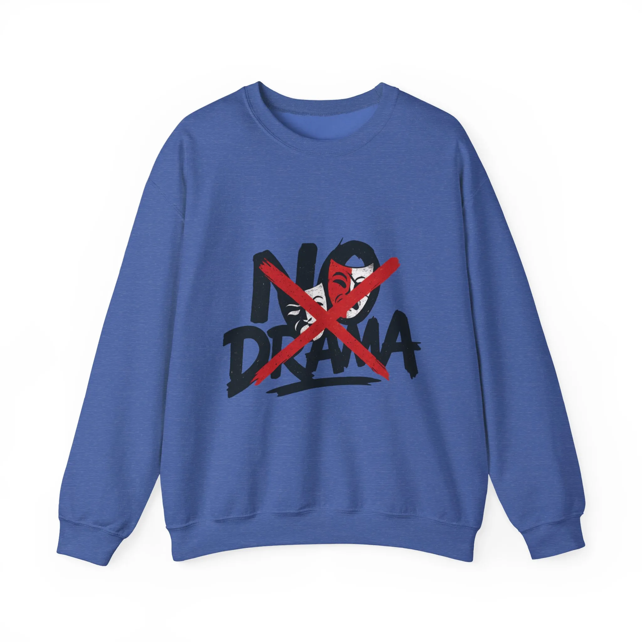 No Drama Mens Crewneck Sweatshirt, Casual Everyday Wear, Gift for Friends, Relaxed Vibes, Comfortable Fashion - Image 25