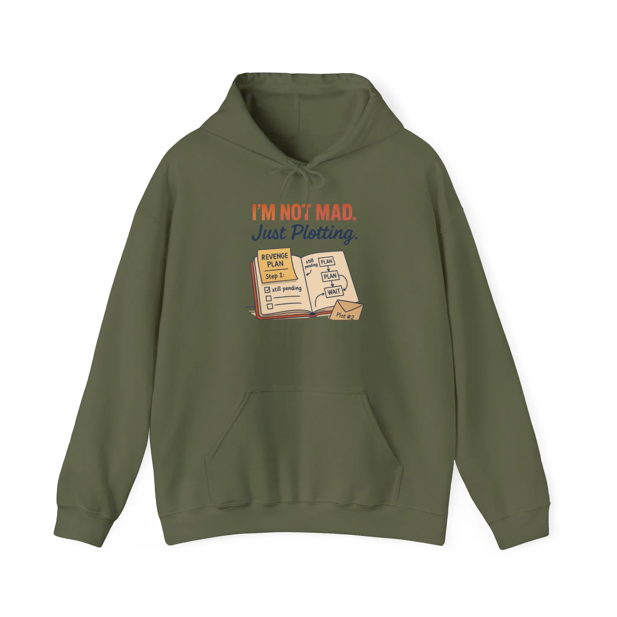 Funny Revenge Hoodie for Men, I'm Not Mad Just Plotting, Passive Aggressive Humor Sweatshirt, Funny Planning Hoodie - Image 13