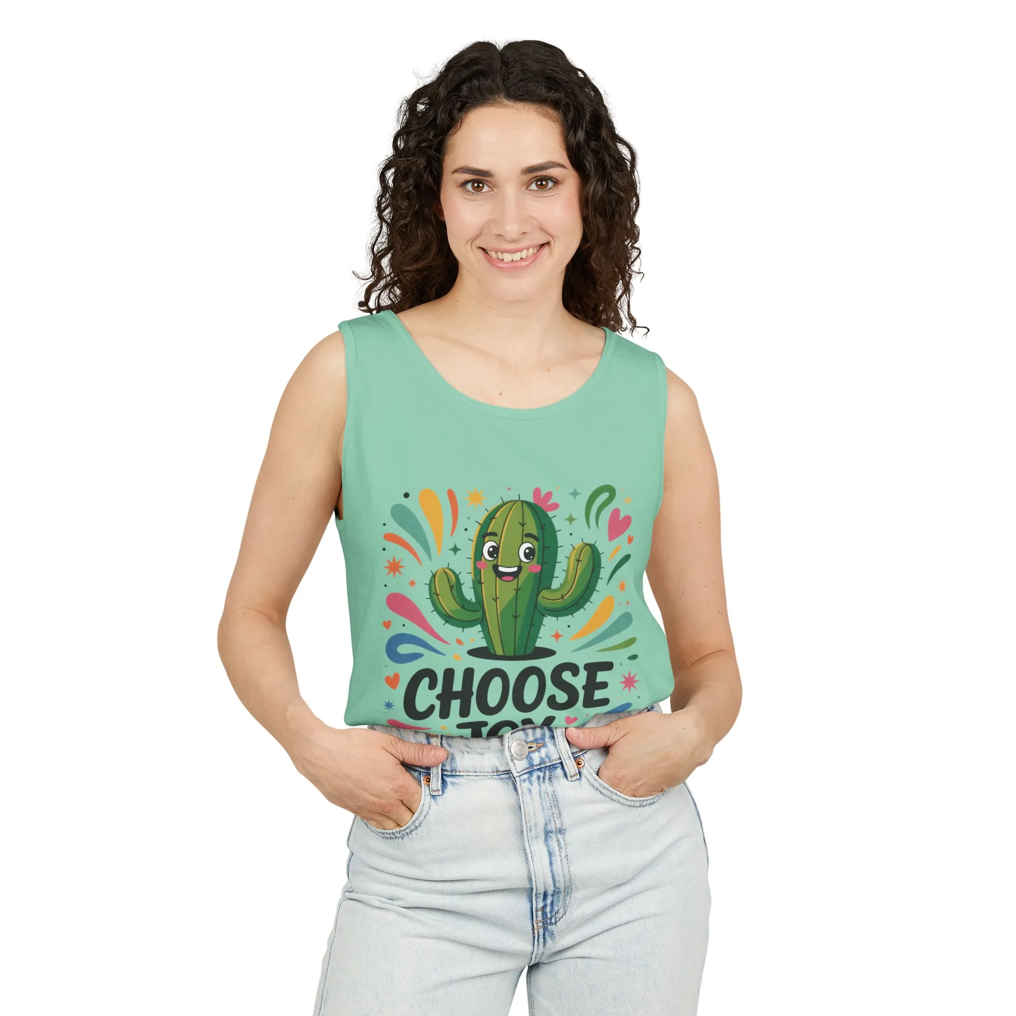 Joyful Cactus Womens Tank Top, Choose Joy Always, Summer Tank, Casual Wear, Gift for Friends, Trendy Top, Vacation Outfit - Image 32
