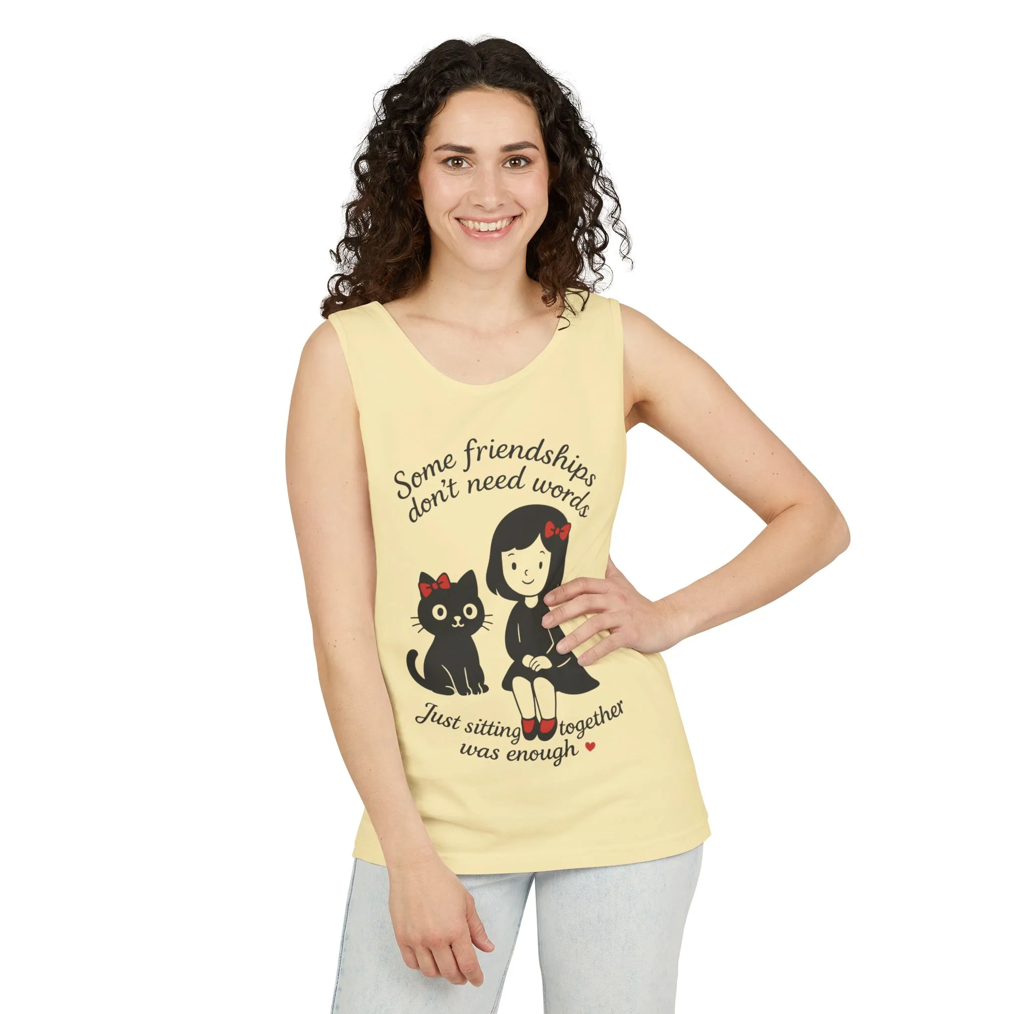 Friendship Tank Top, Cute Cat Lovers Gift, Womens Summer Apparel, Perfect for Casual Outings, Friendship Day, Cat Mom Tees - Image 33