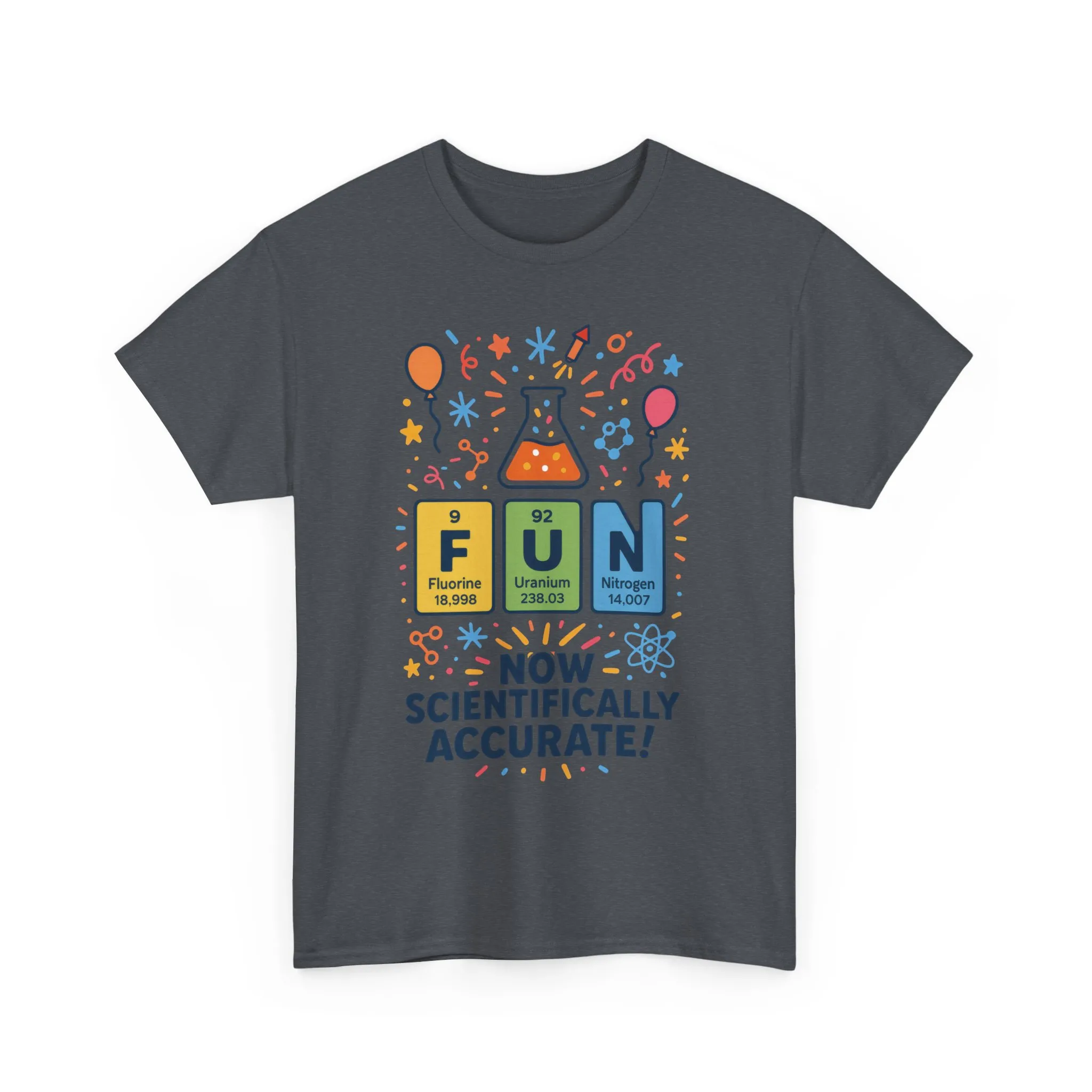 Fun Science Unisex Heavy Cotton Tee, Perfect for STEM Lovers, Gift for Science Teachers, FUN Periodic Table Tee,Nerdy Unisex Shirt - Image 2