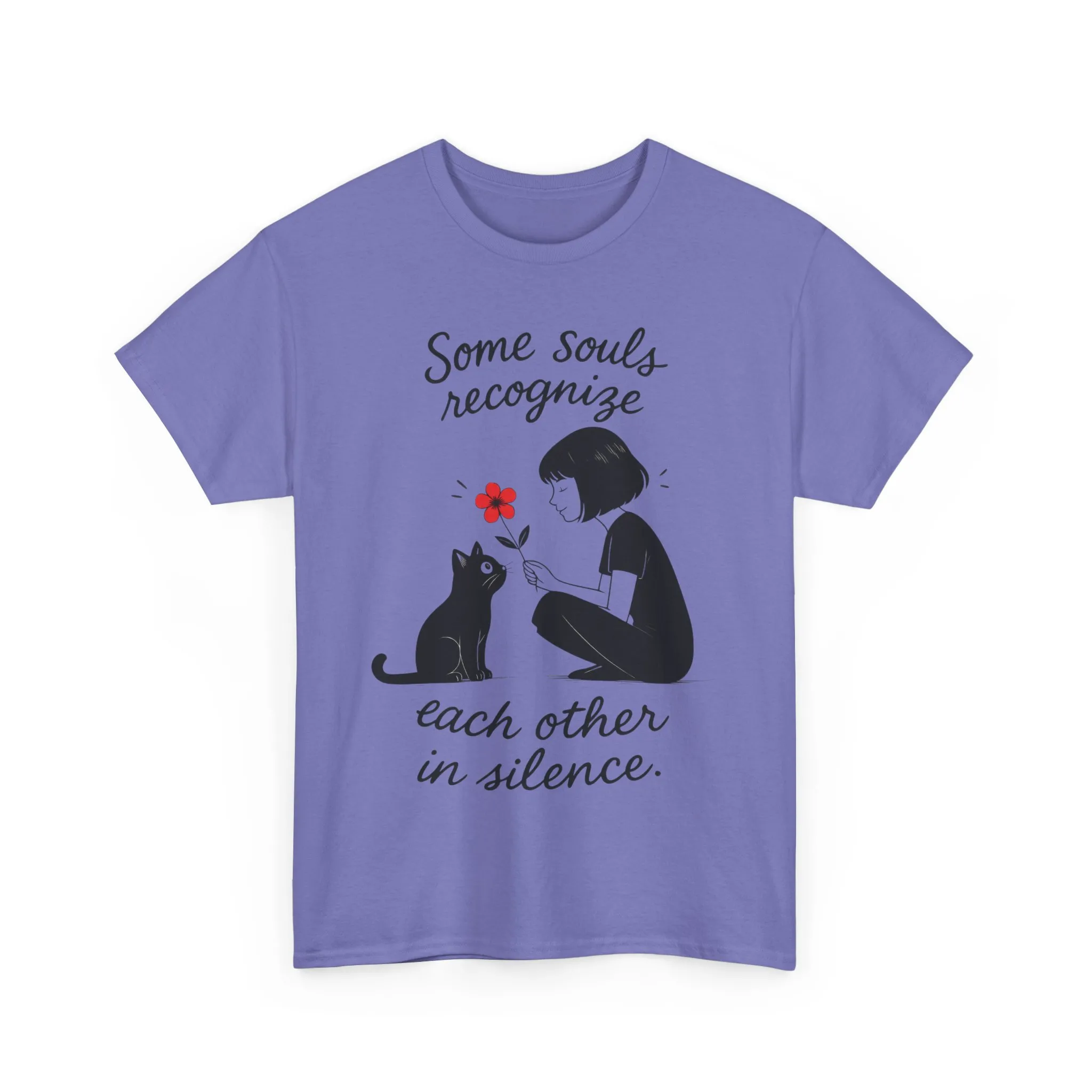Cat Lover's Heavy Cotton Tee, Cute Cat Shirt, Pet Owner Gift, Animal Lover Apparel, Birthday Gift for Her, Women's Cotton T-Shirt, Cat Lover - Image 2