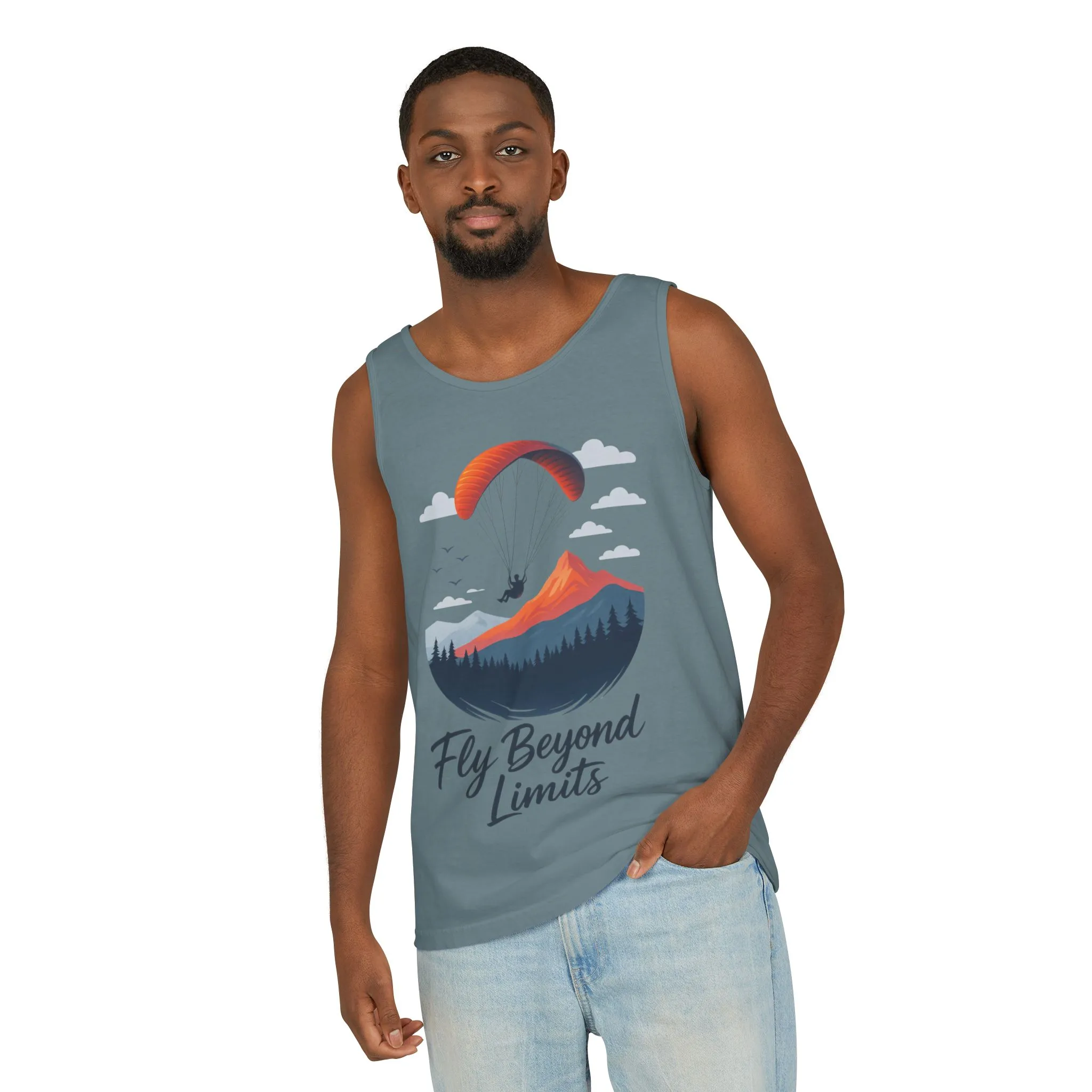 Adventure-Inspiring Fly Beyond Limits Unisex Tank Top, Summer Casual Wear, Outdoor Enthusiast Gift, Travel Apparel, Motivational Gift - Image 44