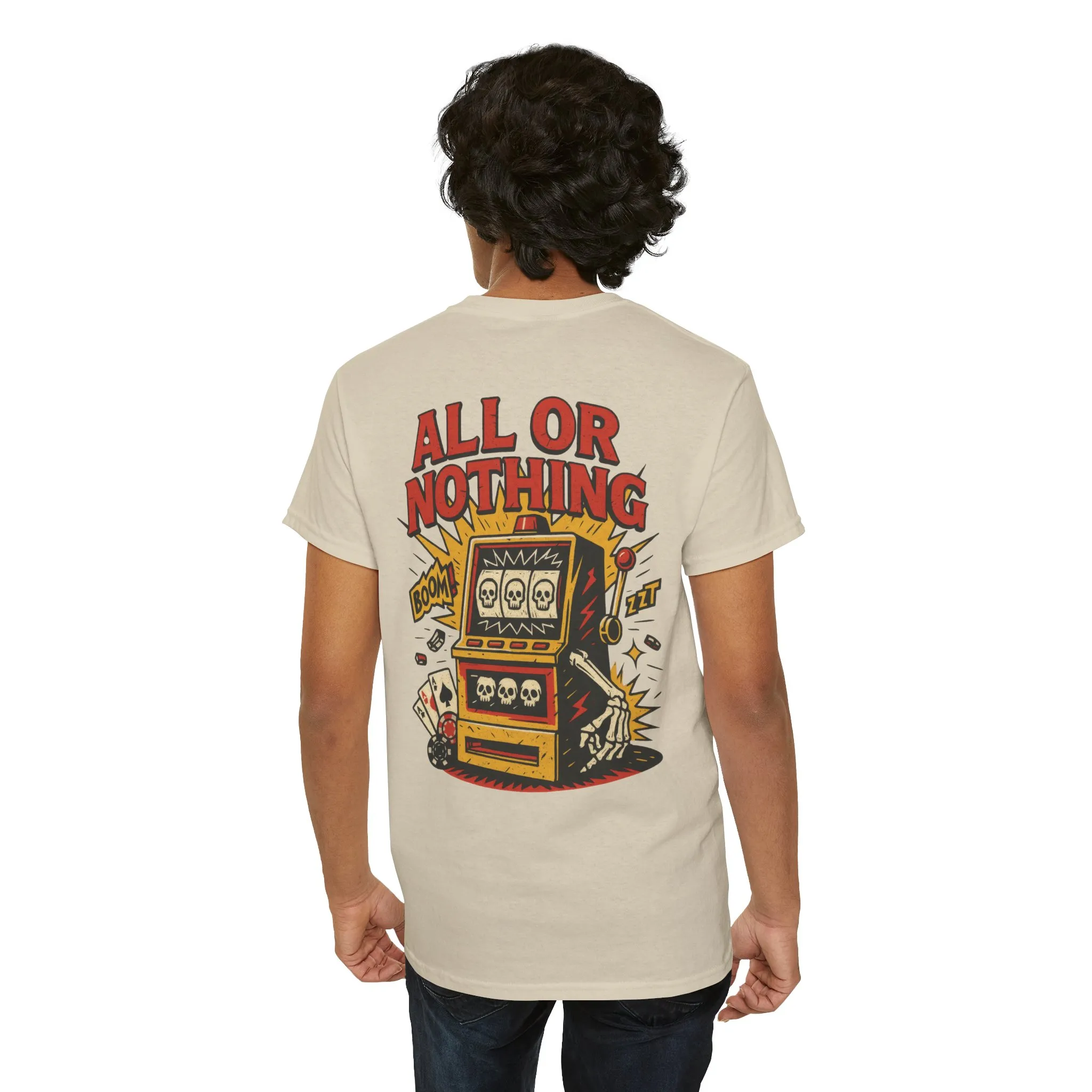 Mens Front Back print tee, Gambling Shirt, Casino Style Tee, Poker Lover Gift, Gaming Apparel, Slot Machine Graphic, Gambling Gift - Image 11