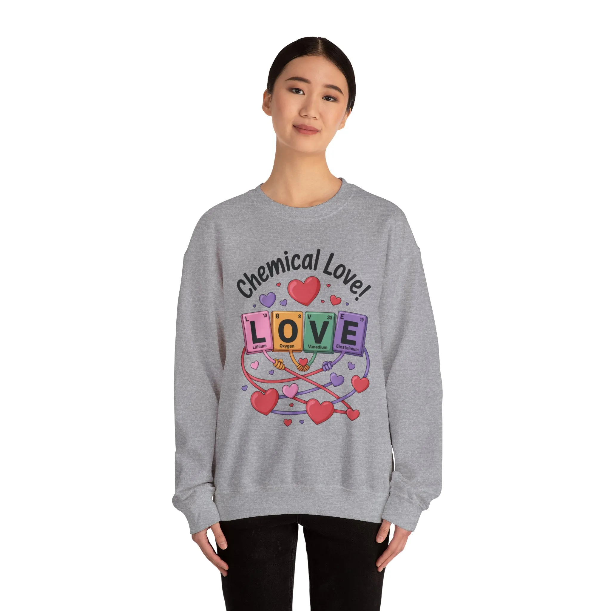Chemical Love Women's Sweatshirt, Womens Crewneck, Cute Sweatshirt Gift, Valentines Day Pullover, Science Lovers Apparel, Relationship Humor - Image 8