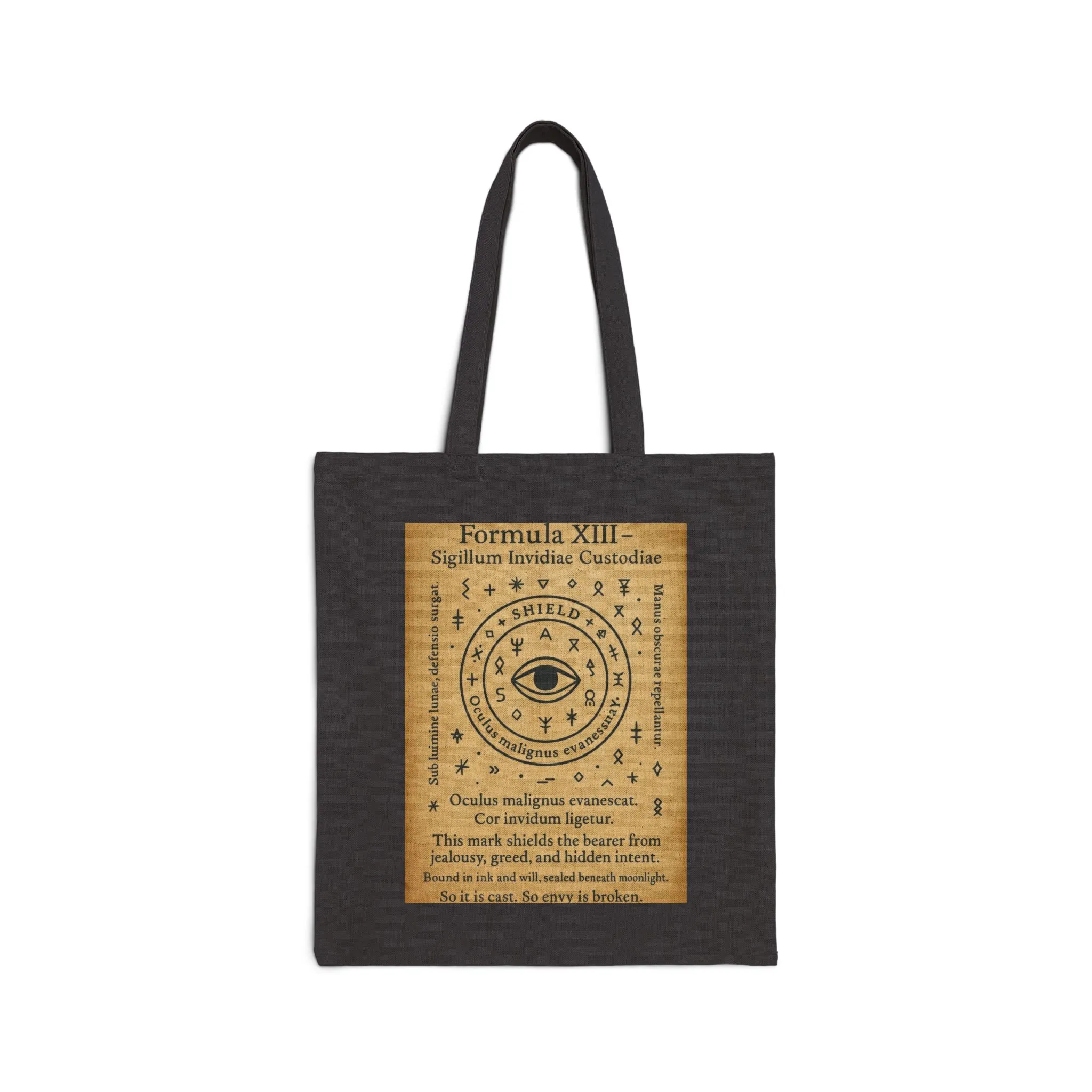Sigil of Protection from Envy Tote Bag, Evil Eye Ward Symbol, Occult Energy Shield, Witchy Canvas Bag, Mystic Charm Art, Boho Chic - Image 2