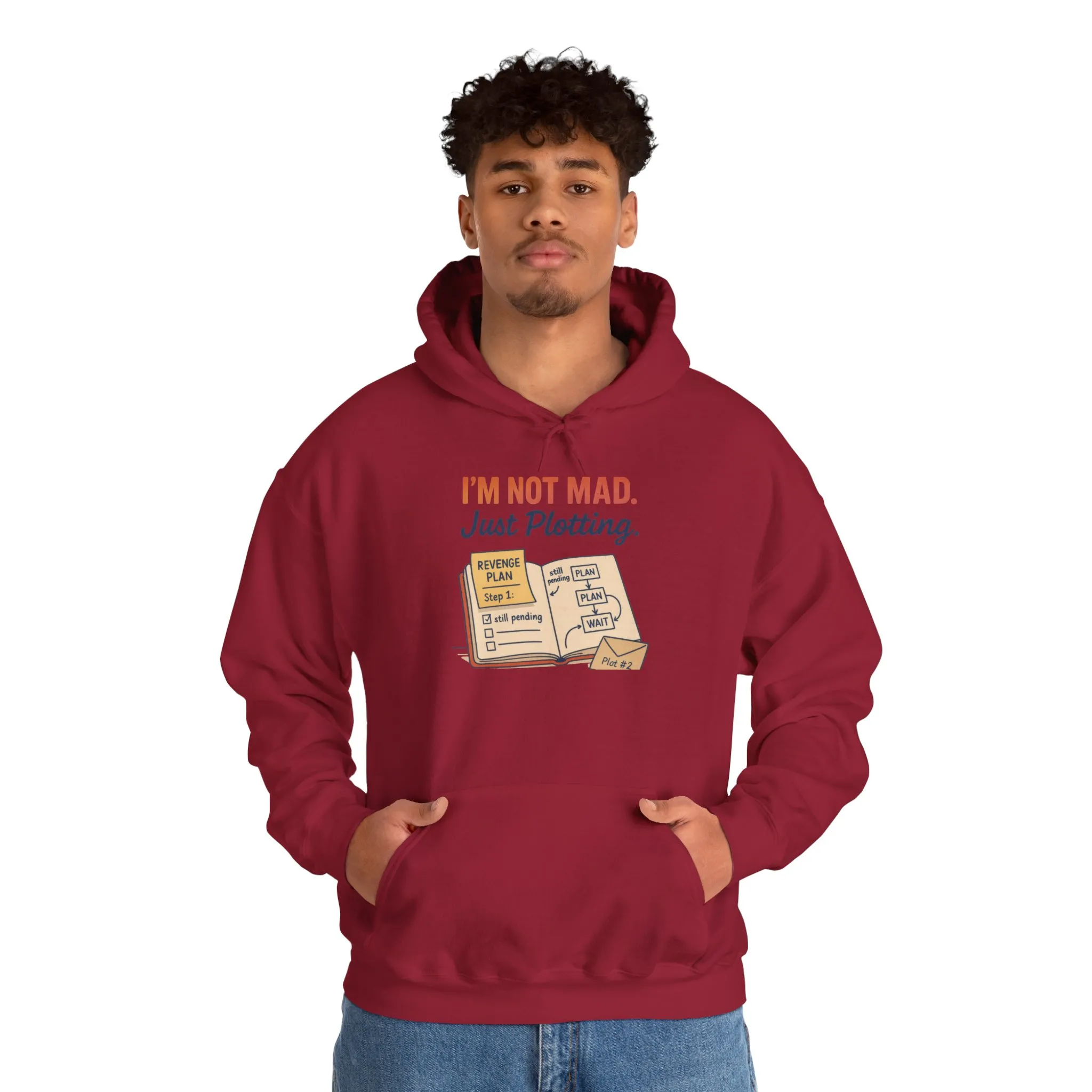 Funny Revenge Hoodie for Men, I'm Not Mad Just Plotting, Passive Aggressive Humor Sweatshirt, Funny Planning Hoodie - Image 35