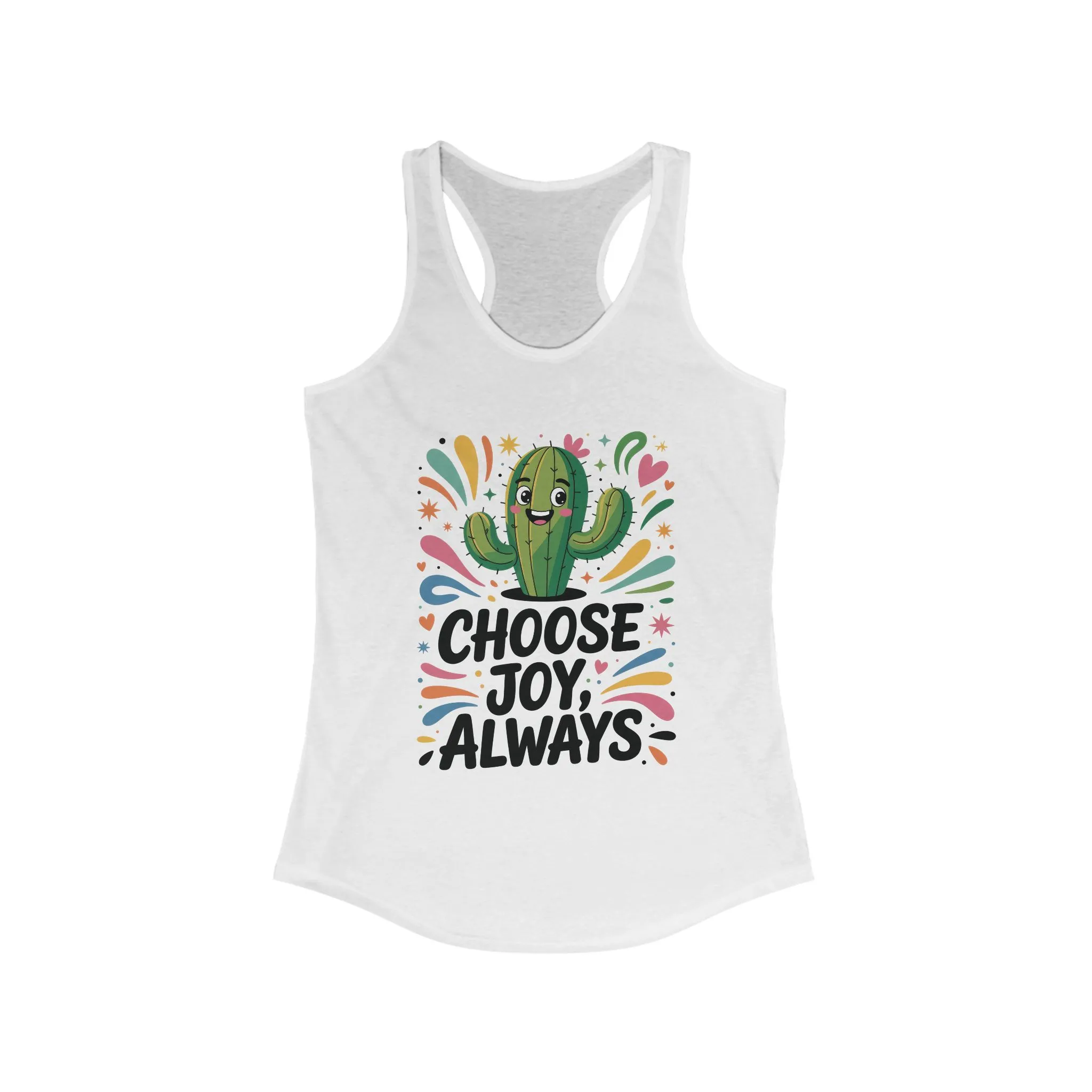 Choose Joy Always Racerback Womens Tank, Positive Vibes, Summer Fitness Top, Inspirational Apparel, Cute Workout Shirt, Gift for Her - Image 3