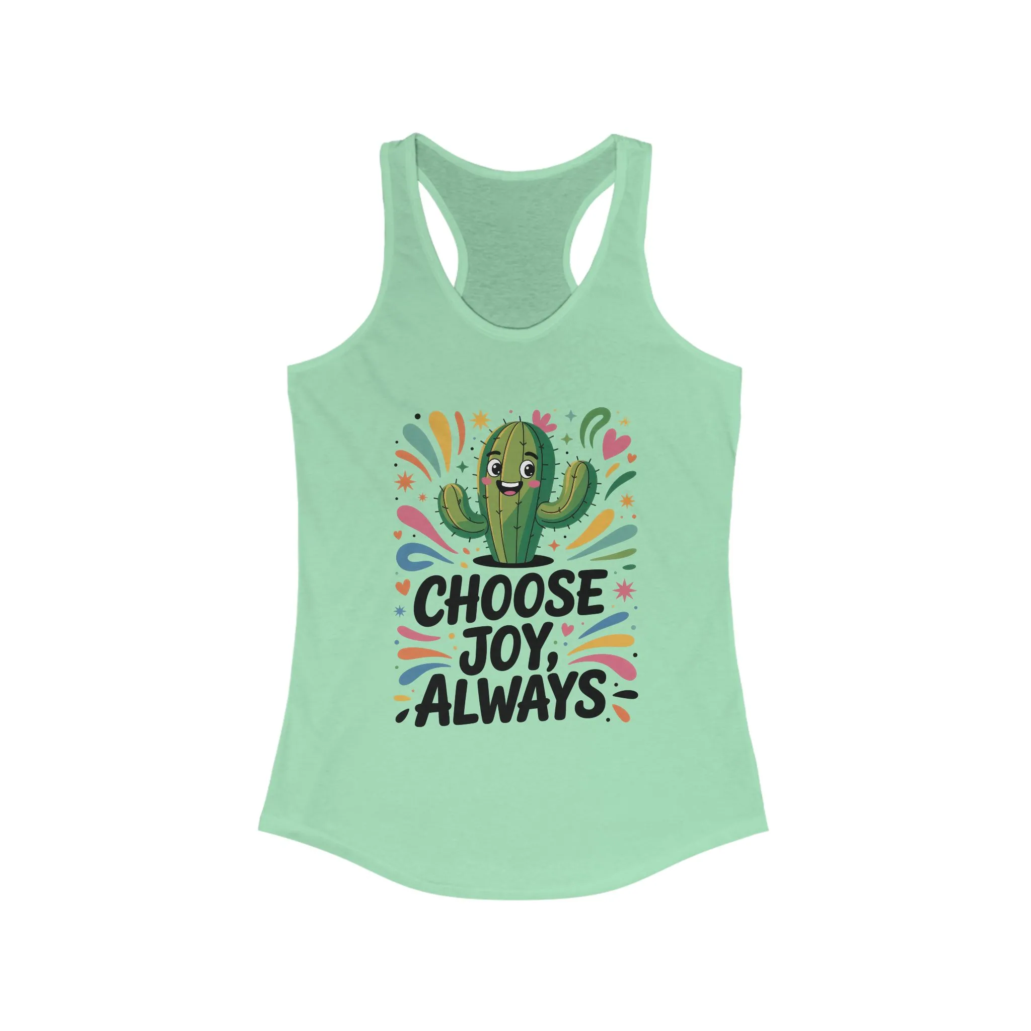 Choose Joy Always Racerback Womens Tank, Positive Vibes, Summer Fitness Top, Inspirational Apparel, Cute Workout Shirt, Gift for Her