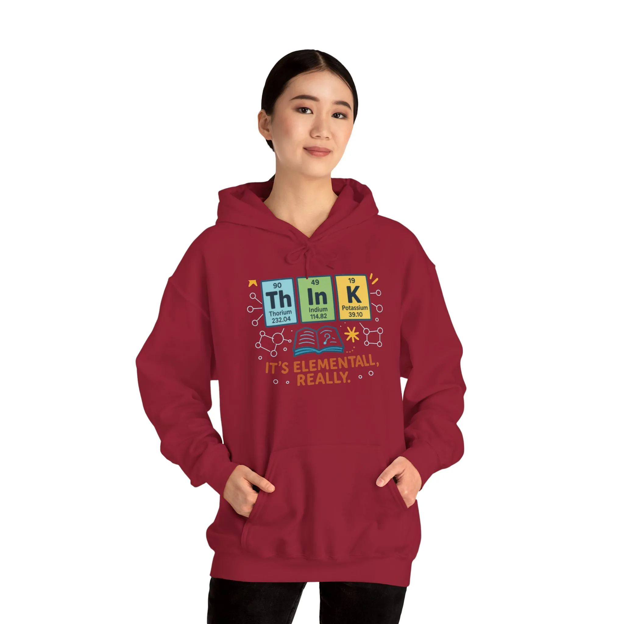 Think Hoodie for Women, Funny Chemistry Hoodie, Element of Humor Science Sweatshirt, Nerdy Gift for Her, Gift for Students, Science Lovers - Image 36