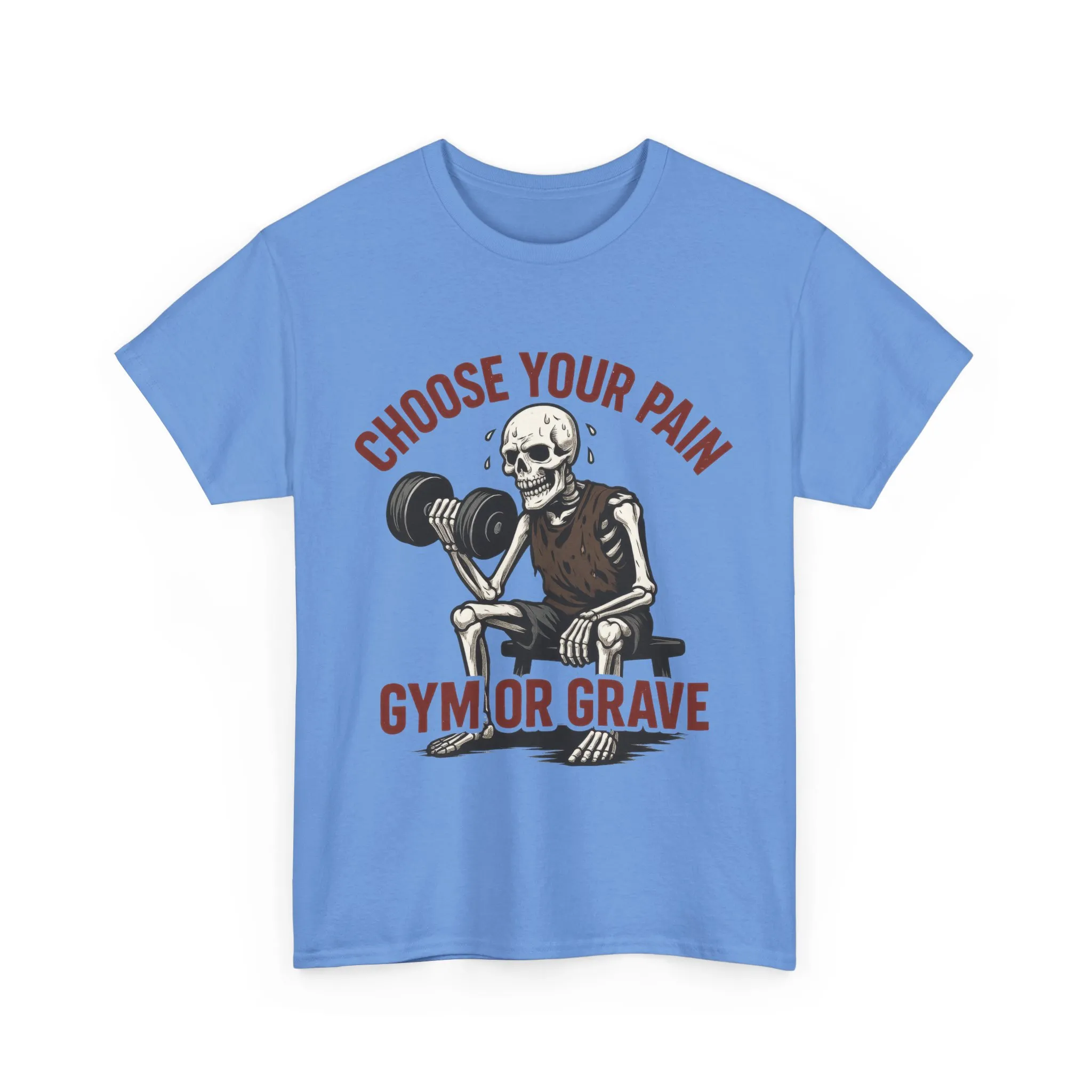 Choose Your Pain Gym Shirt, Gym or Grave Mens Tee, Funny Skeleton Workout Tee, Dark Gym Humor Gift, Halloween Gym Shirt, Motivational Tees - Image 19