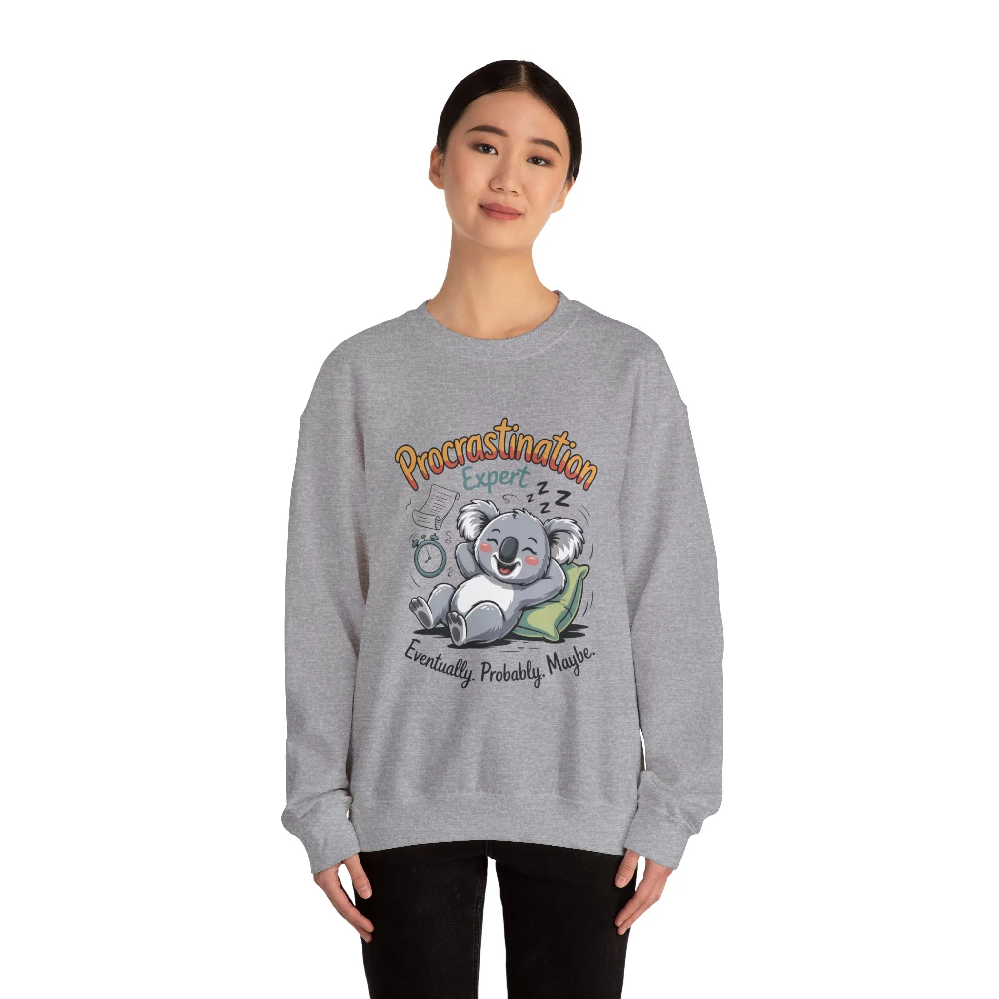 Procrastination Expert Sweatshirt, Funny Crewneck, Cozy Gift for Students, Lazy Day Apparel, Womens Sweatshirt for Relaxation - Image 8