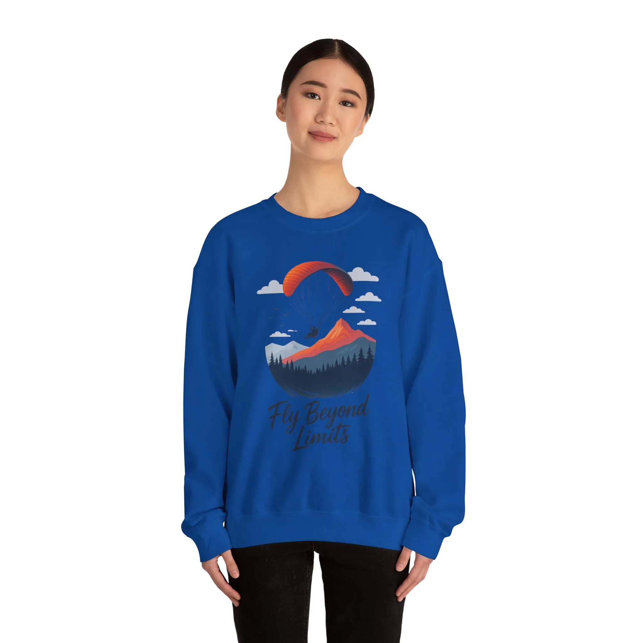 Adventure Inspiration Crewneck Sweatshirt - Fly Beyond Limits, Cozy Outdoor Outfit, Gift for Adventurers, Travel, Motivation Apparel - Image 43