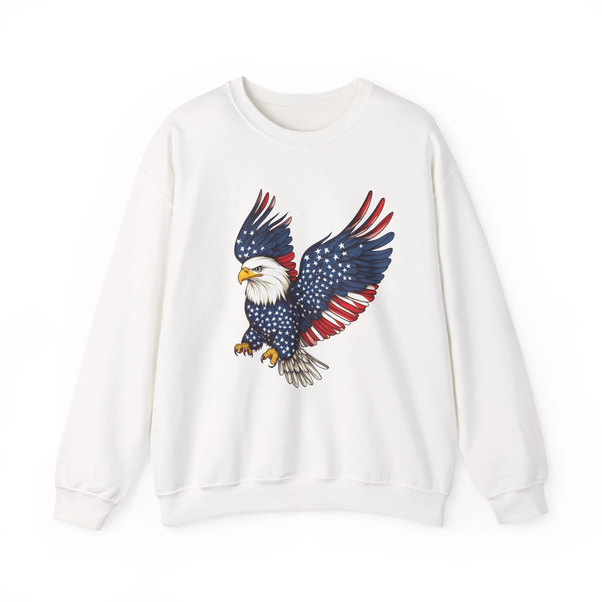 Patriotic Eagle Sweatshirt, Unisex Crewneck, USA Pride Apparel, Cozy Everyday Wear, Perfect for Independence Day, Gift for Patriots - Image 4