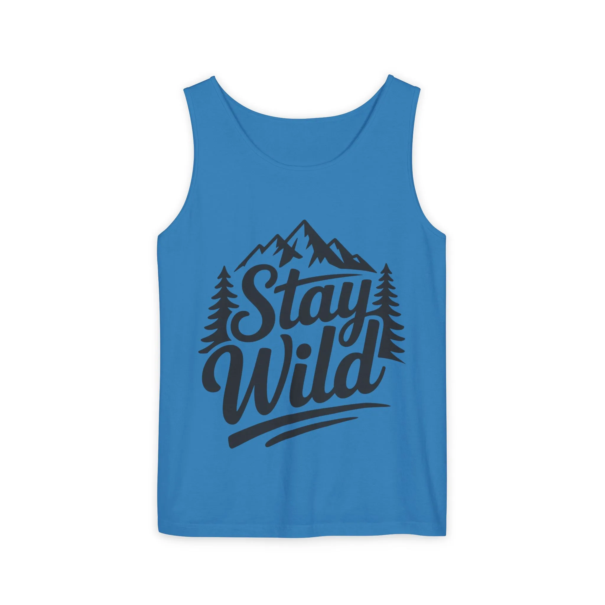 Stay Wild Garment-Dyed Mens Tank Top, Boho Summer Top, Adventure Shirt, Nature Lover Apparel, Gift for Hikers, Outdoor Clothing - Image 28
