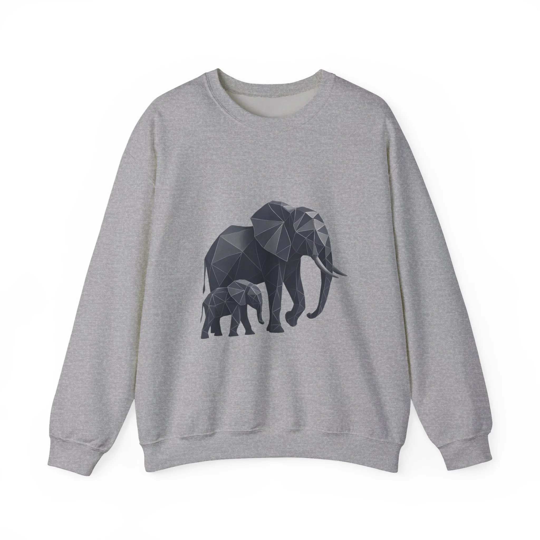 Geometric Elephant Sweatshirt, Cozy Unisex Crewneck, Animal Lover Gift, Nature Inspired Apparel, Eco-Friendly Fashion, Gift for Her - Image 10