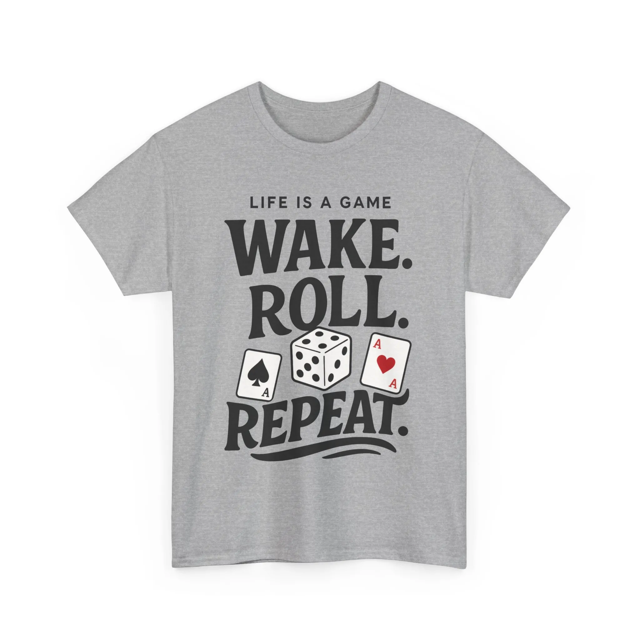 Game On Unisex Heavy Cotton Tee, Perfect for Gamers, Funny Dice & Cards Shirt, Unisex Gambling Gift, Birthday Celebrations - Image 5