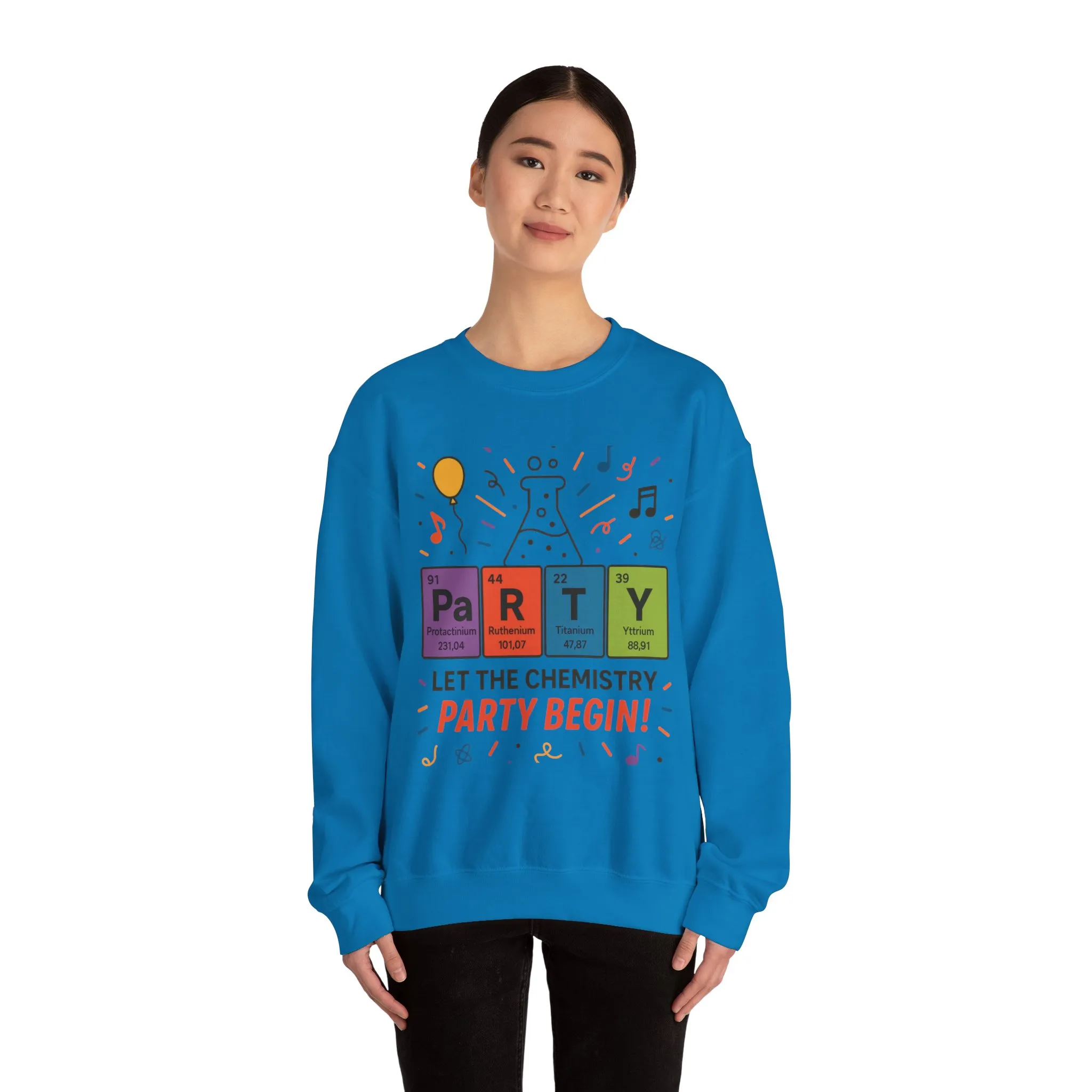 Party Chemistry Crewneck Sweatshirt, Chemistry Sweatshirt, Science Gift, Cute Crew Neck, Birthday Sweatshirt, Unisex Pullover - Image 2