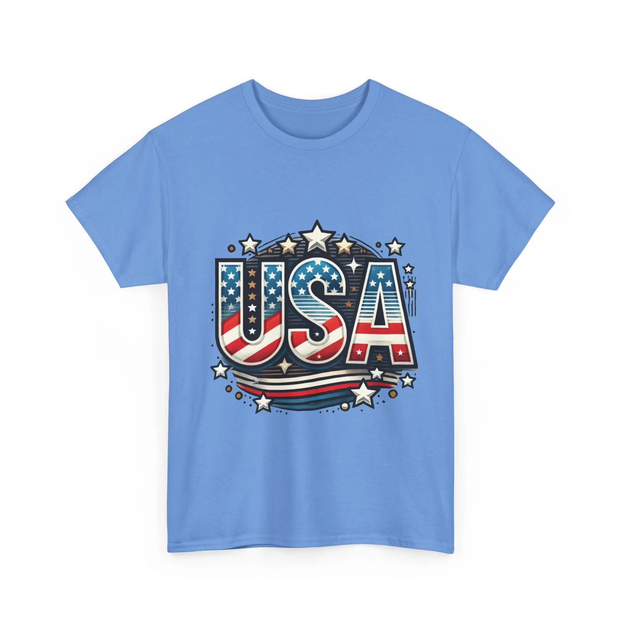 Patriotic USA T-Shirt, Unisex Heavy Cotton Tee for Independence Day, Memorial Day, 4th of July, Casual Wear, Gifts - Image 16