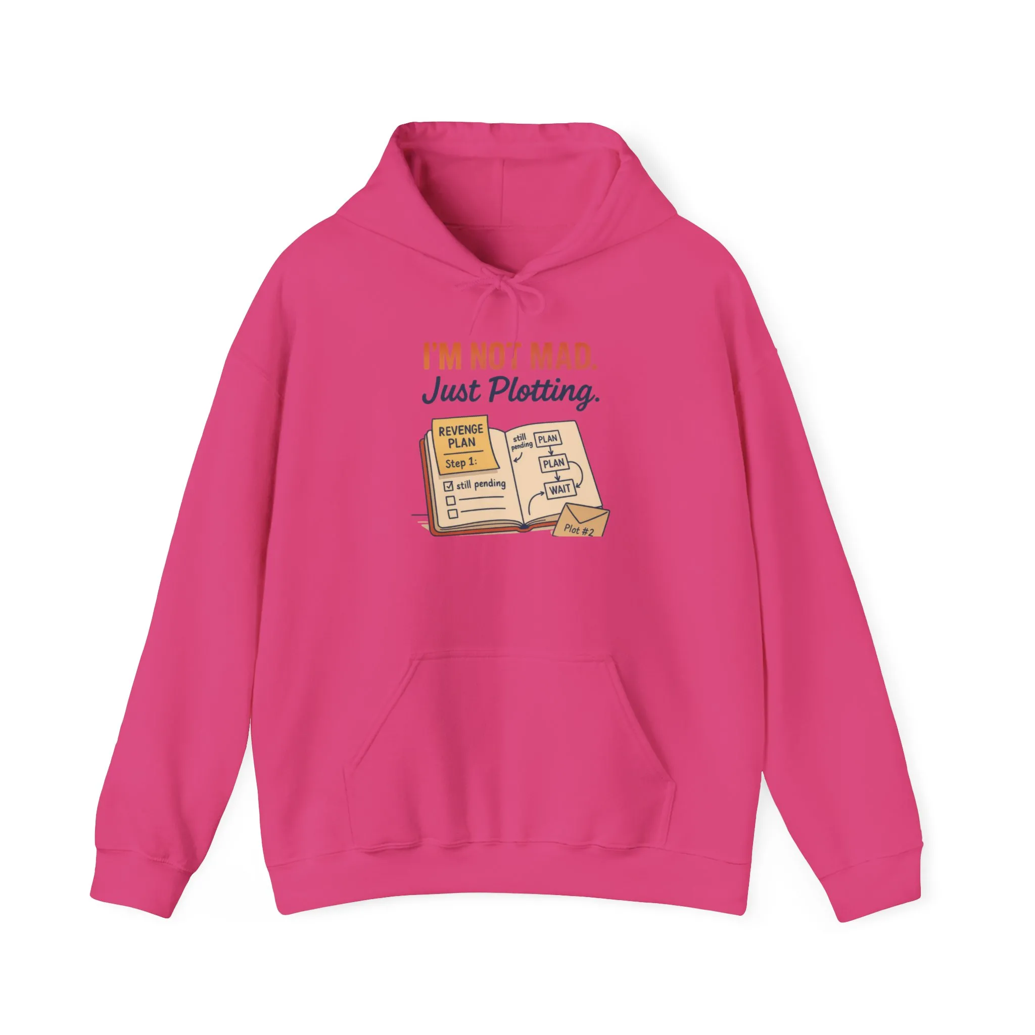 Sarcastic Womens Hoodie, Im Not Mad Just Plotting, Funny Passive Aggressive Sweatshirt Gift, Plotting Humor Hooded Womens Sweatshirt - Image 28