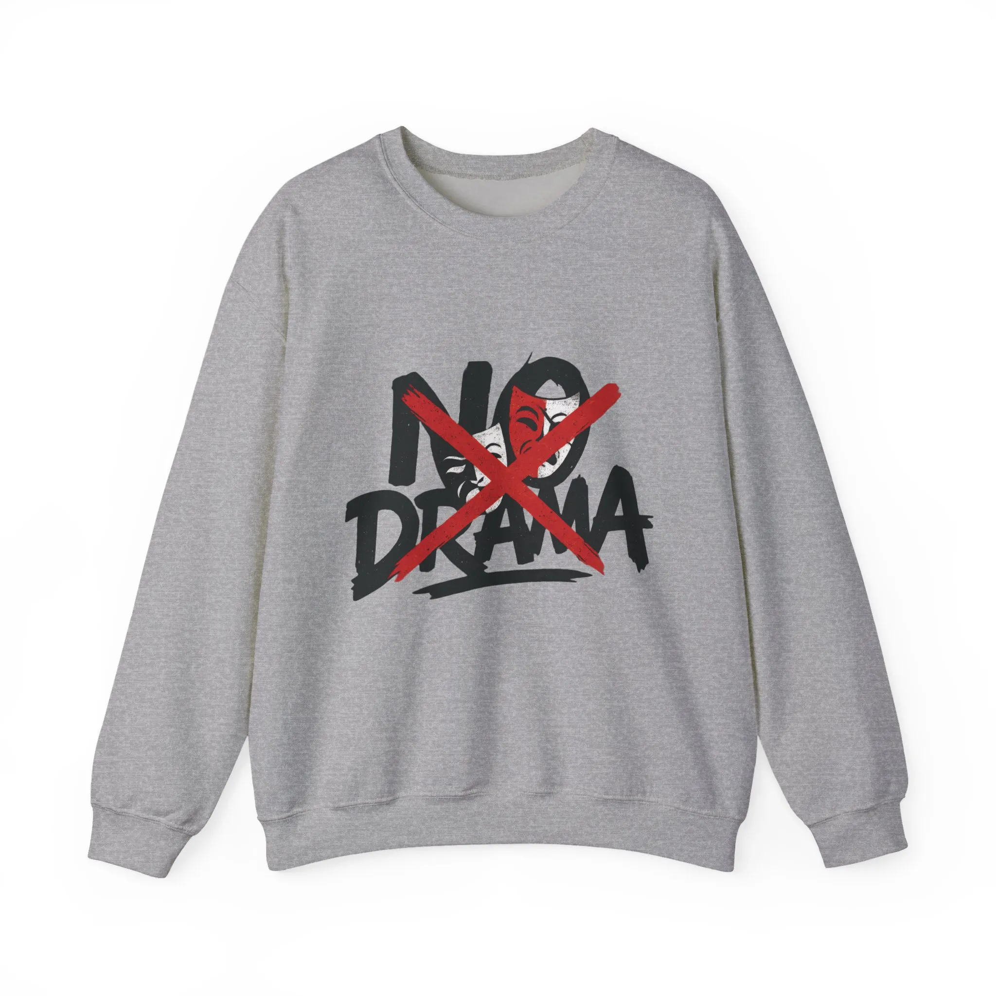 No Drama Crewneck Womens Sweatshirt, Cozy Sweatshirt, Relaxed Fit Pullover, Casual Gift for Friends, Everyday Comfort Apparel - Image 34