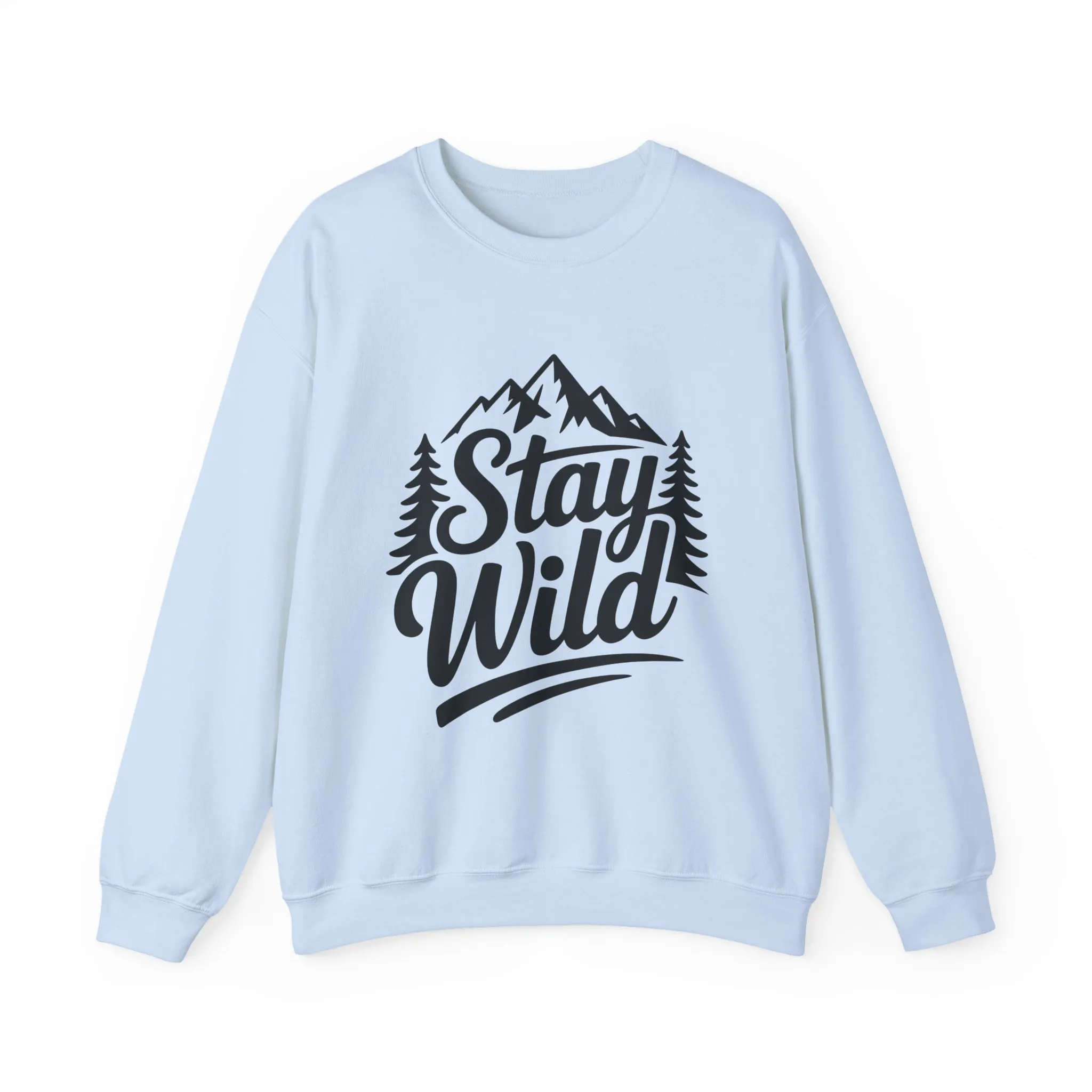 Stay Wild Unisex Crewneck Sweatshirt, Cozy Casual Wear for Adventurers, for Nature Lovers, Mountain Nature Unisex Crewneck Sweatshirt - Image 28