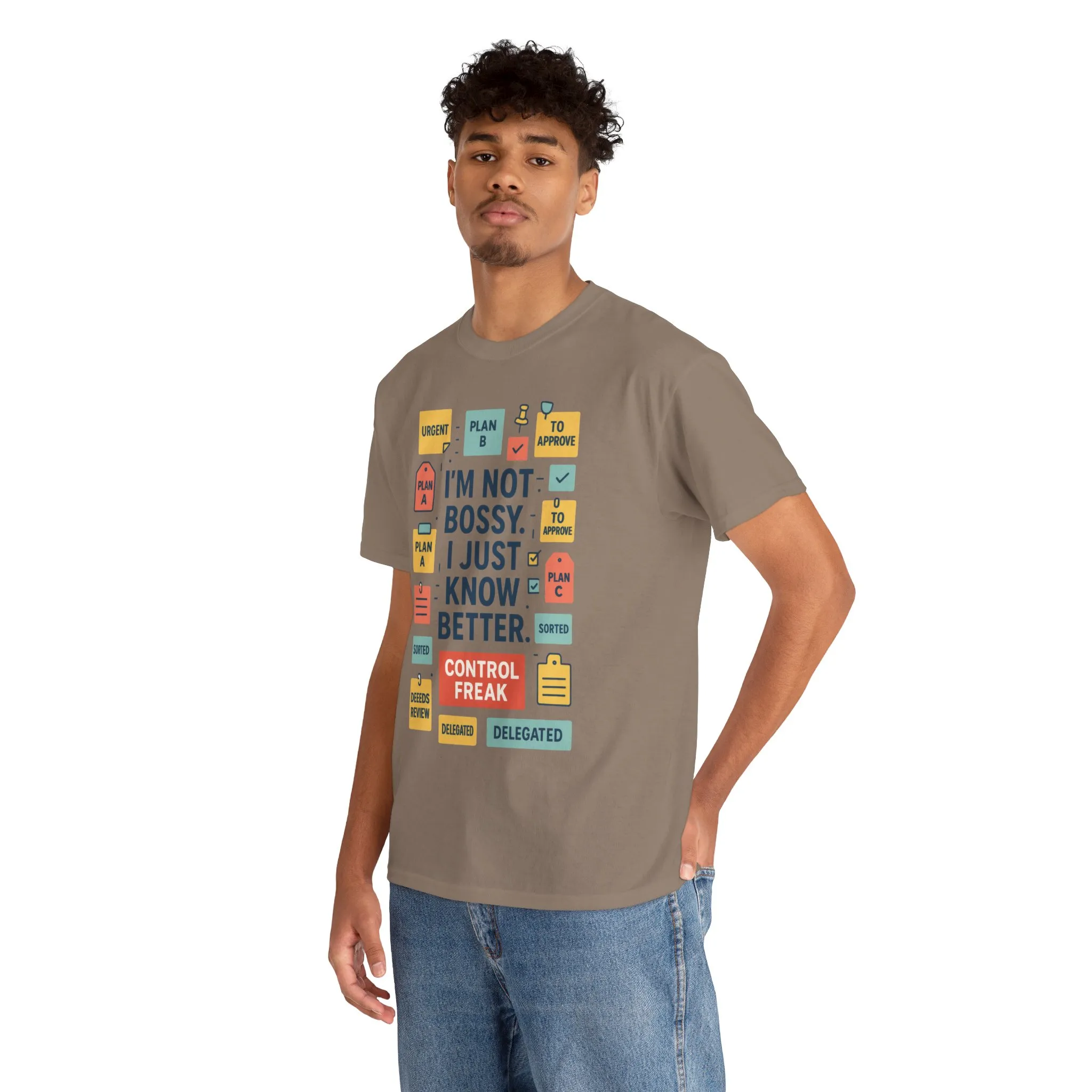 Funny Men's Control Freak T-Shirt, Perfect for Bossy Friends, Gift for Leaders, Fun Office Humor, Sarcastic Productivity Tee for Him - Image 15