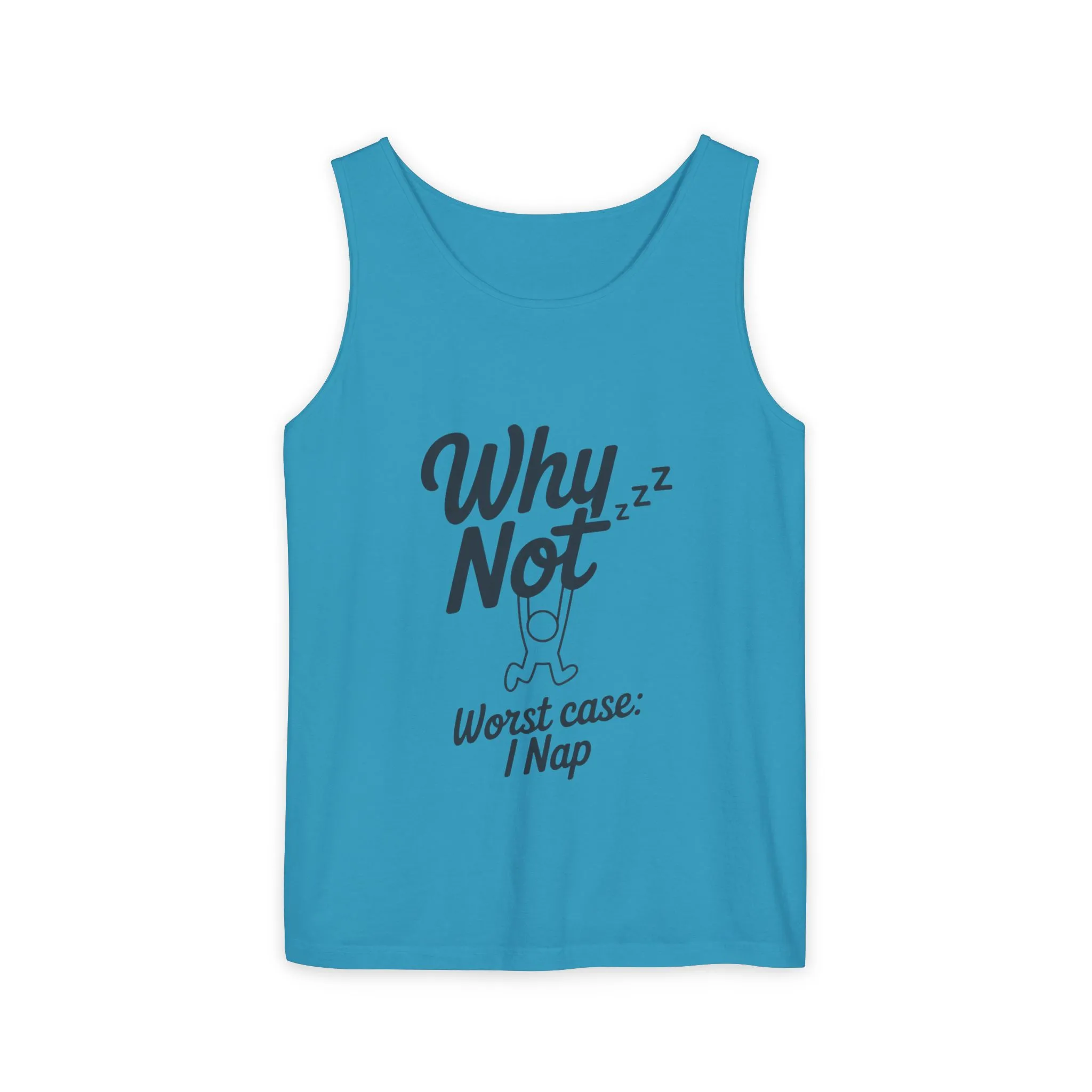Comfy Mens Tank Top - Why Not? | Perfect for Relaxing, Gift for Nappers, Summer Wear, Vacation Apparel, Hilarious Lounge Top - Image 27