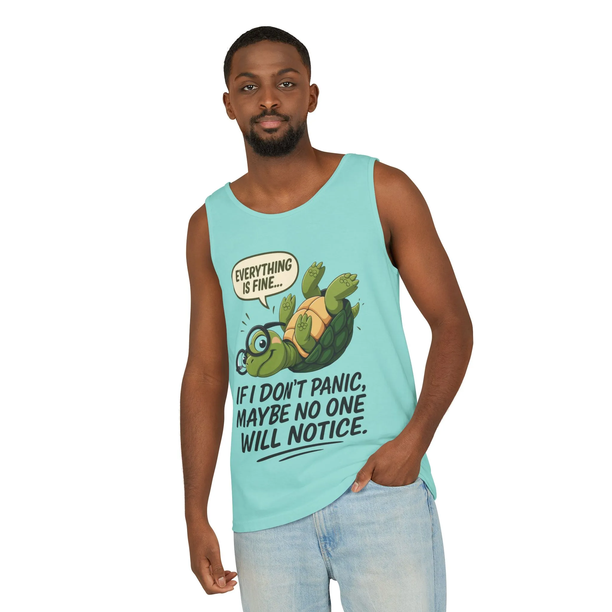 Mens Funny Turtle Graphic Tank Top, Summer Apparel, Gift for Animal Lovers, Beach Day Essentials, Mens Casual Wear, Relaxed Vibes - Image 22