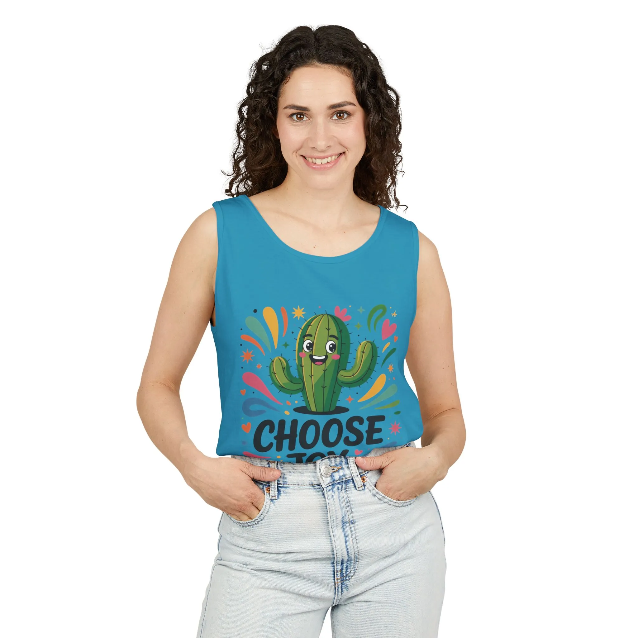 Joyful Cactus Womens Tank Top, Choose Joy Always, Summer Tank, Casual Wear, Gift for Friends, Trendy Top, Vacation Outfit - Image 20