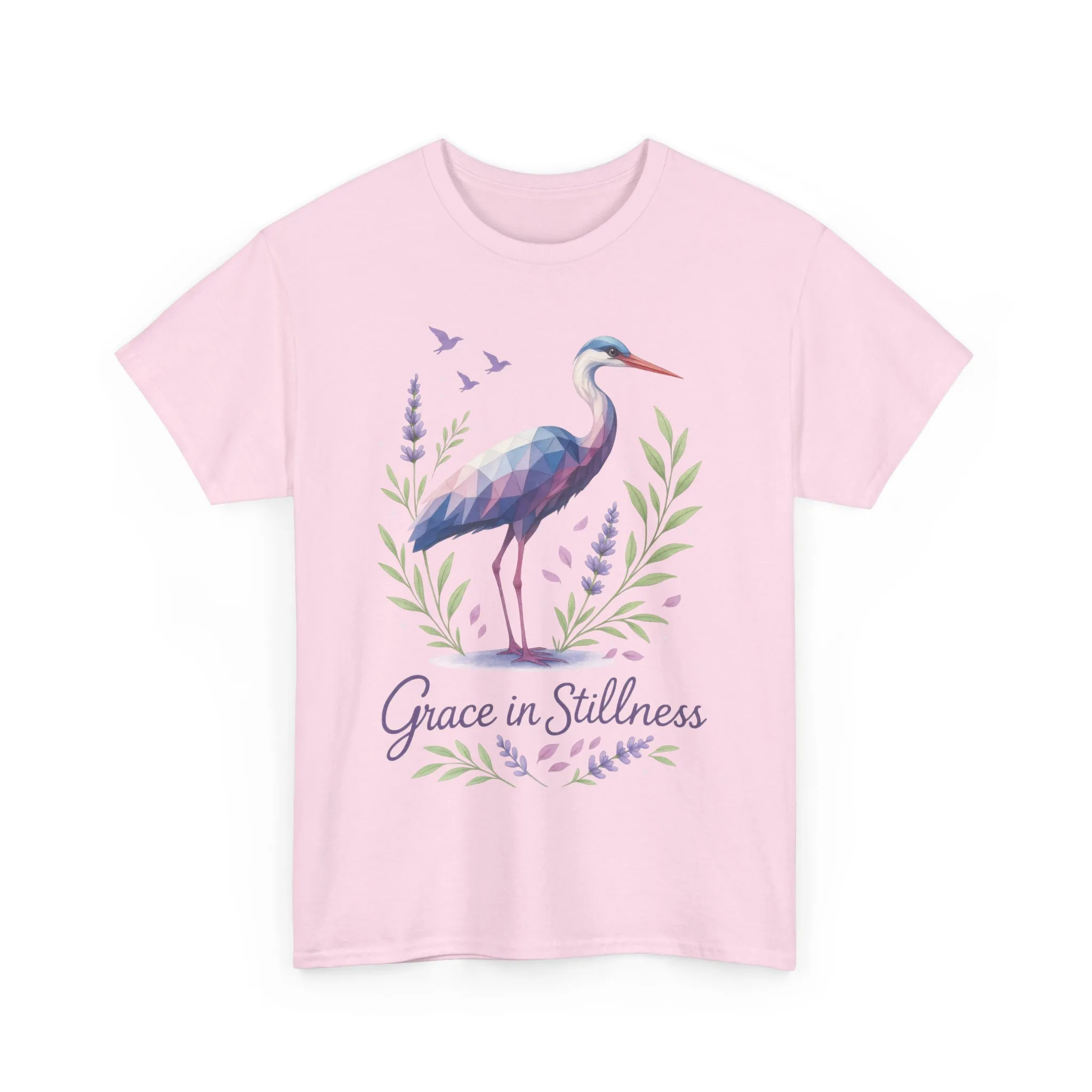 Polygonal Heron Graphic Shirt, Womens Artistic Bird Tee, Nature-Inspired Minimalist Design, Geometric Crane Tee, Bird Lovers Gift - Image 25