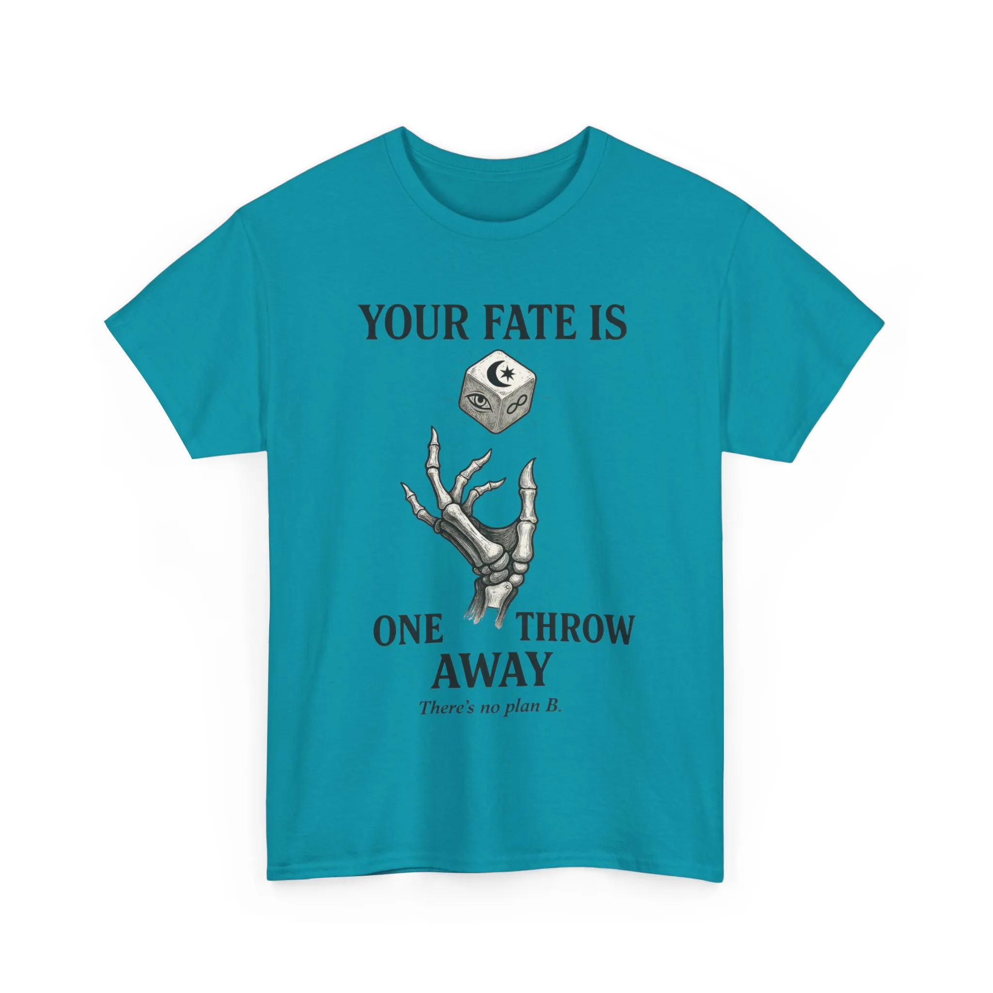 Your Fate Mens Heavy Cotton Tee, Skeleton Dice Graphic T-Shirt, Trendy Gift for Gamers, Gambling Tee, Unique Quote Apparel - Image 34