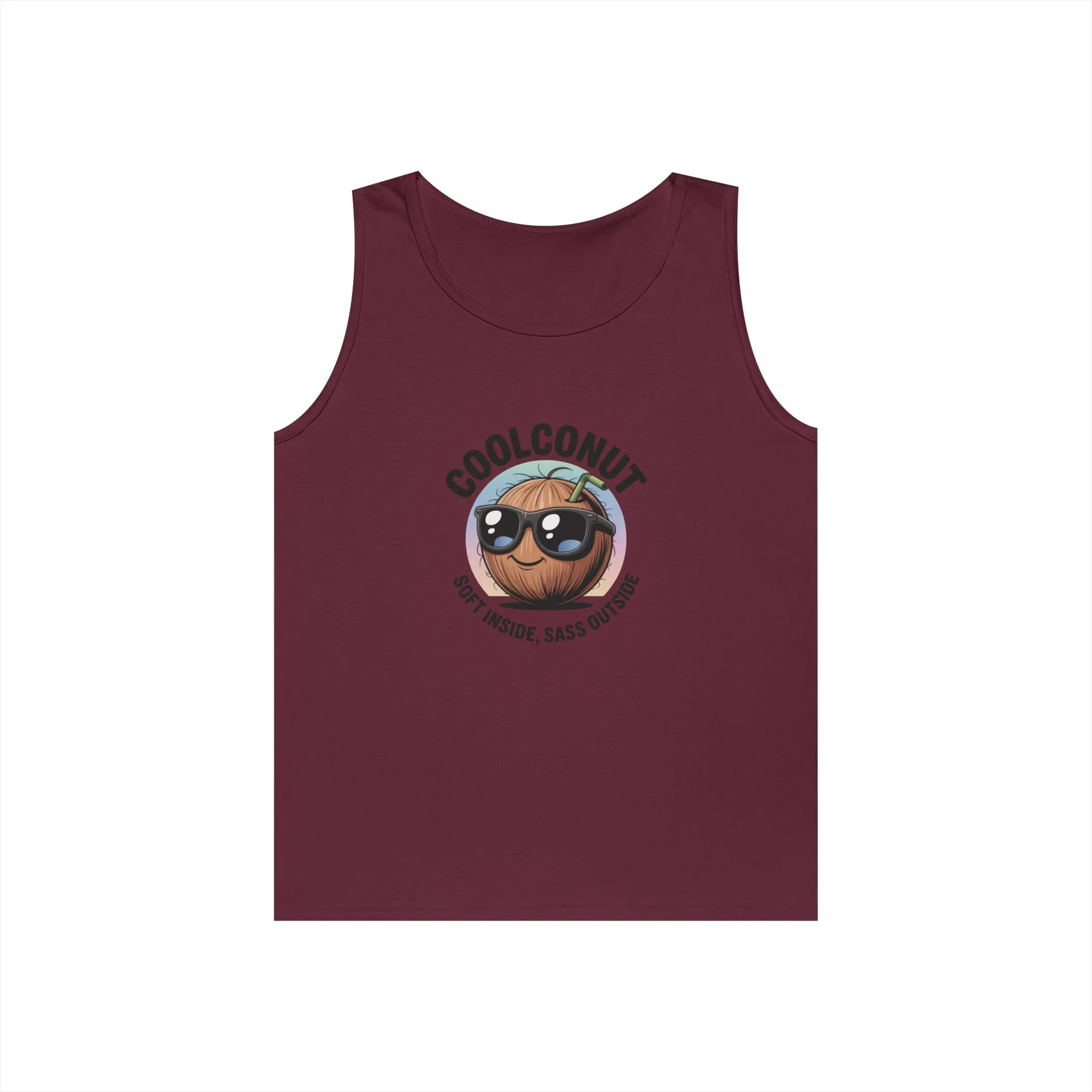 Coolconut Unisex Heavy Cotton Tank Top - Fun Summer Tee, Cute Beach Outfit, Vacation Wear, Gift for Him or Her, Trendy Summer Apparel - Image 7