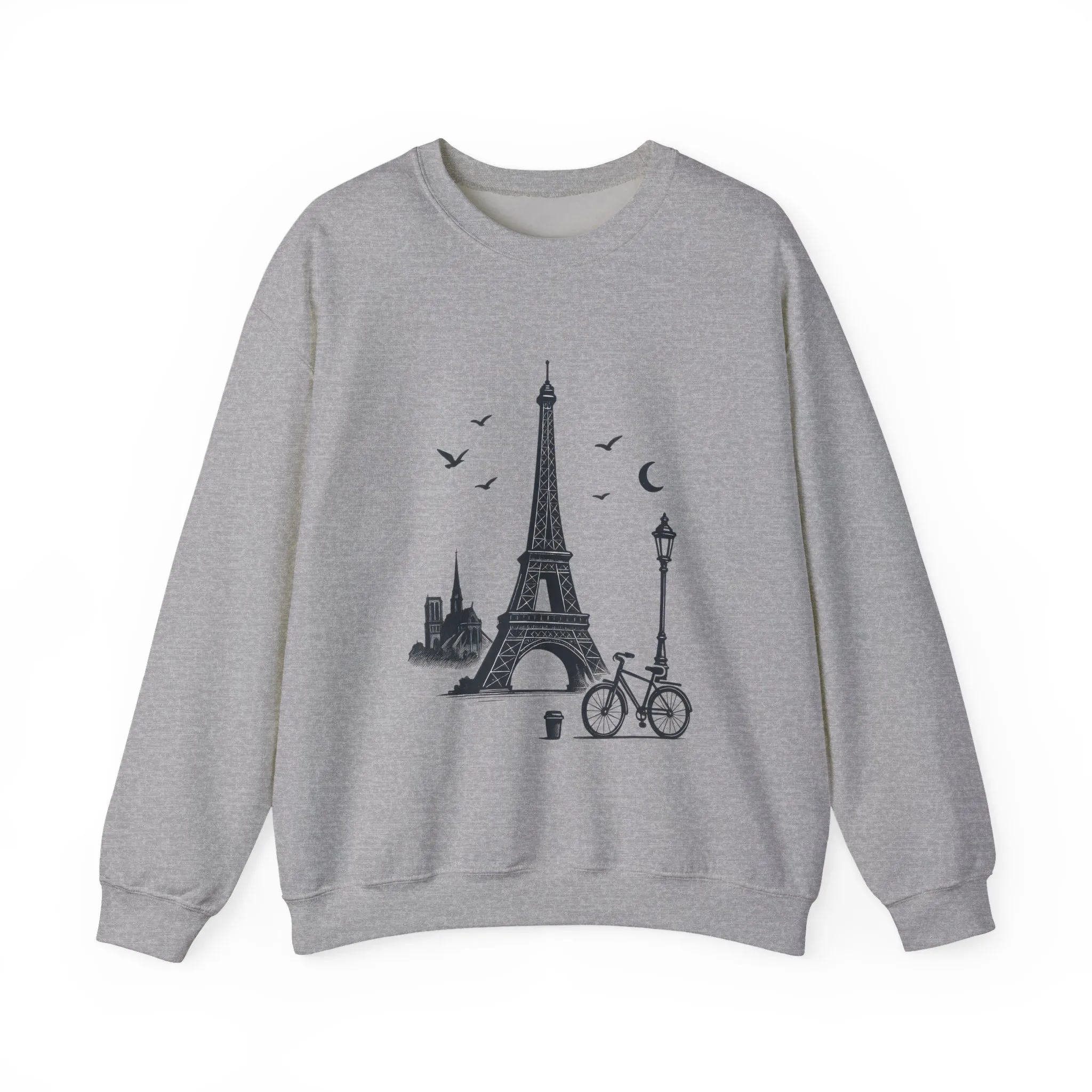 Vintage Parisian Crewneck Sweatshirt, Eiffel Tower Sweater, Cozy Travel Gift, Unisex Fashion, Casual Paris Sweatshirt - Image 5