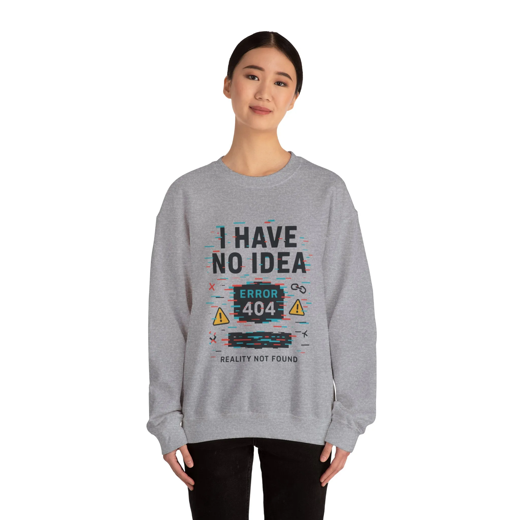 Error 404 Humor Crewneck Sweatshirt, Comfy Unisex Oversized Sweater, Fun Casual Wear, Tech Lover Gift, Everyday Loungewear - Image 13