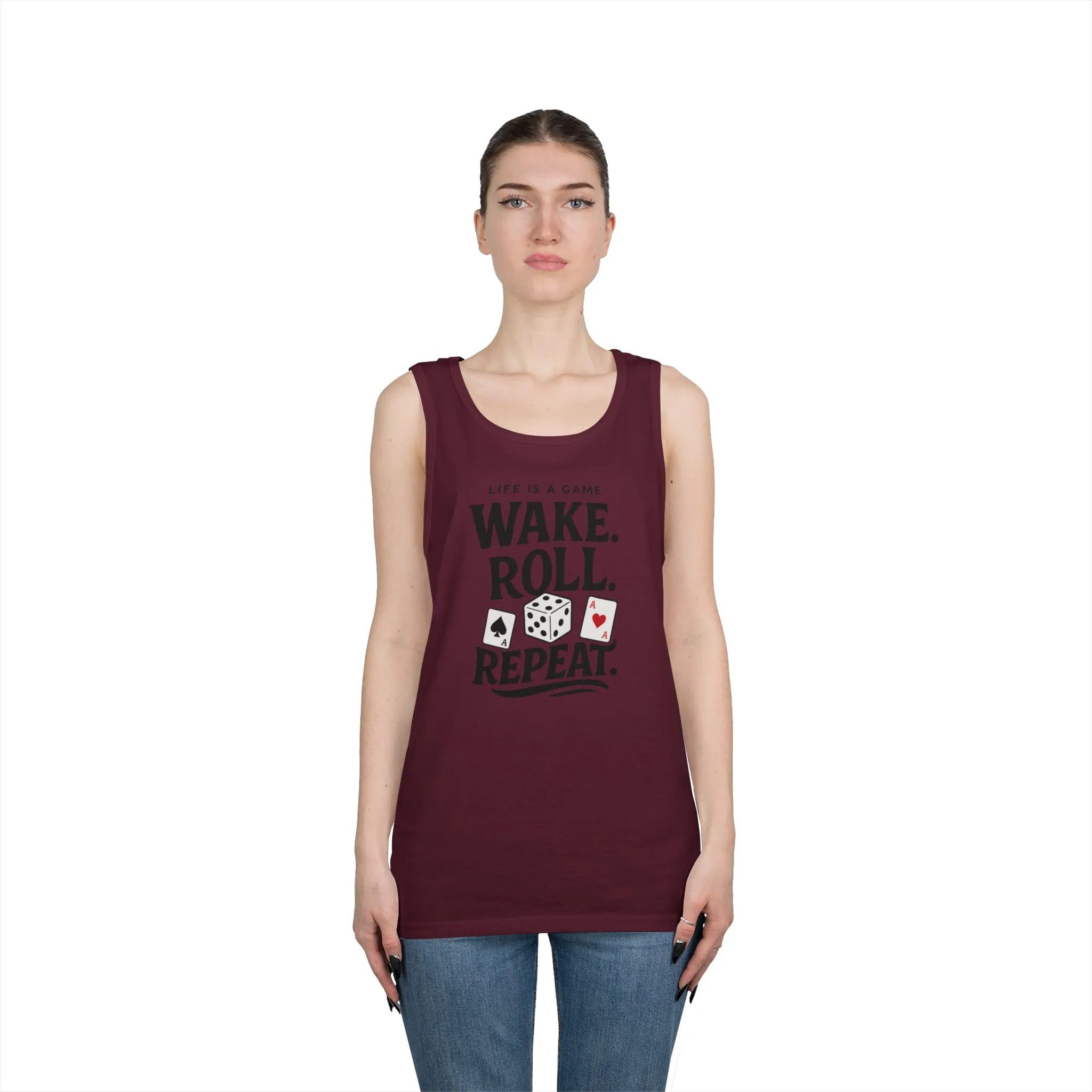 Game Themed Tank Top, Casual Tee, Gift for Gamers, Fun Workout Top, Funny Dice & Cards Shirt, Unisex Gambling Gift - Image 11