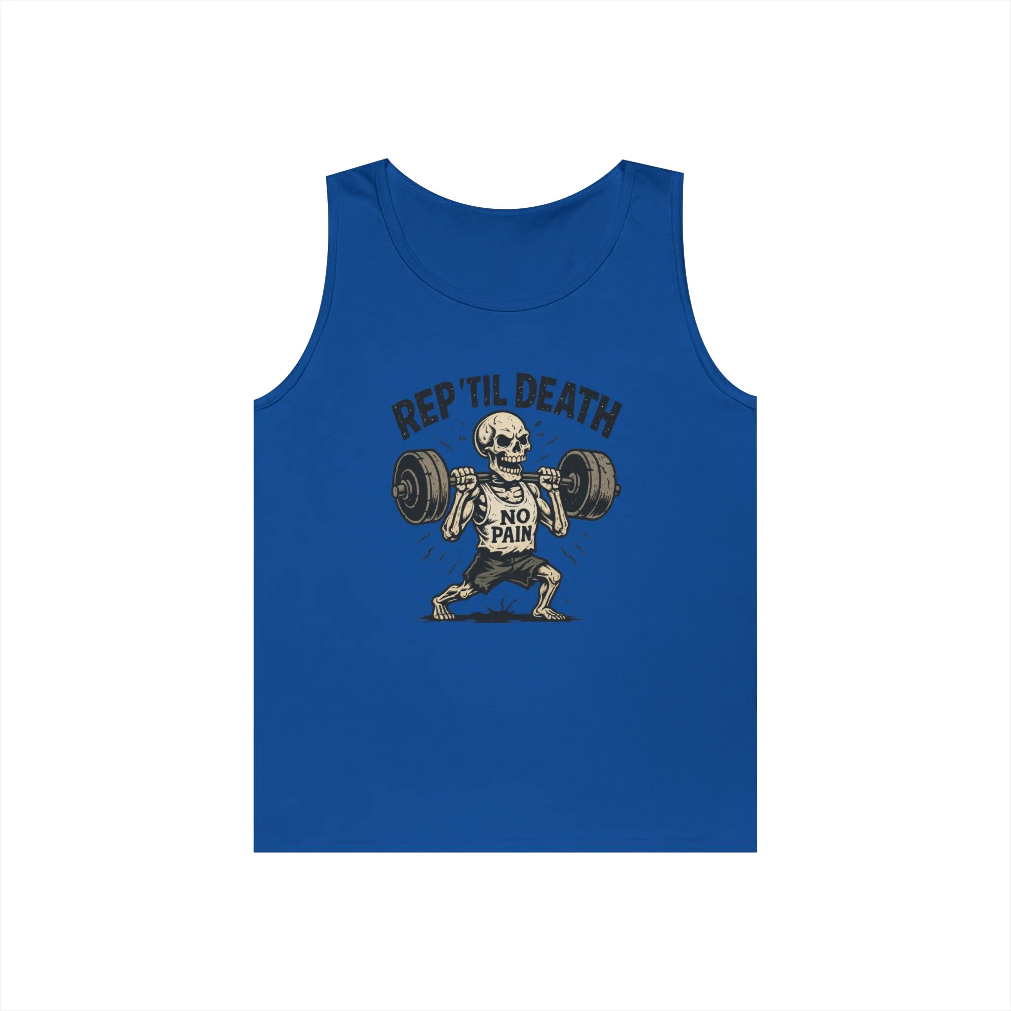Men's Fitness Apparel Tank, No Pain Lifting Shirt, Skeleton Gym Workout Tee, Funny Hardcore Fitness, Gift for Fitness Enthusiasts - Image 10