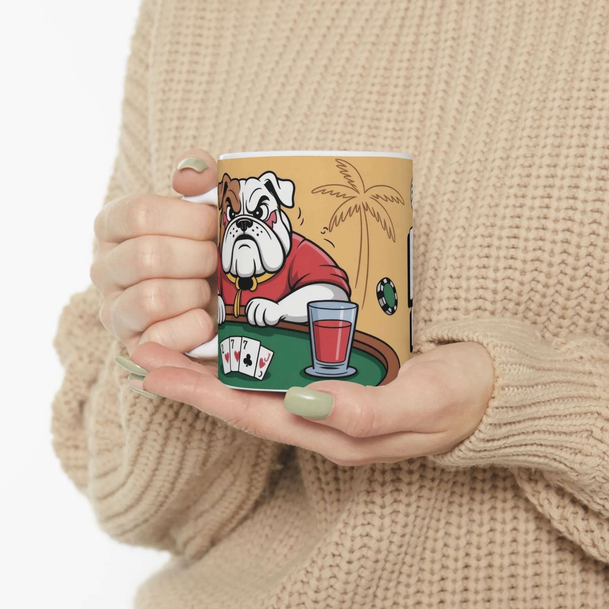 The Bluff Is Real Mug, Funny Poker Dog Coffee Cup, Gambling Gift, All In Poker Lover Humor, for Card Game Nights, Fun Gifts for Gamers - Image 6