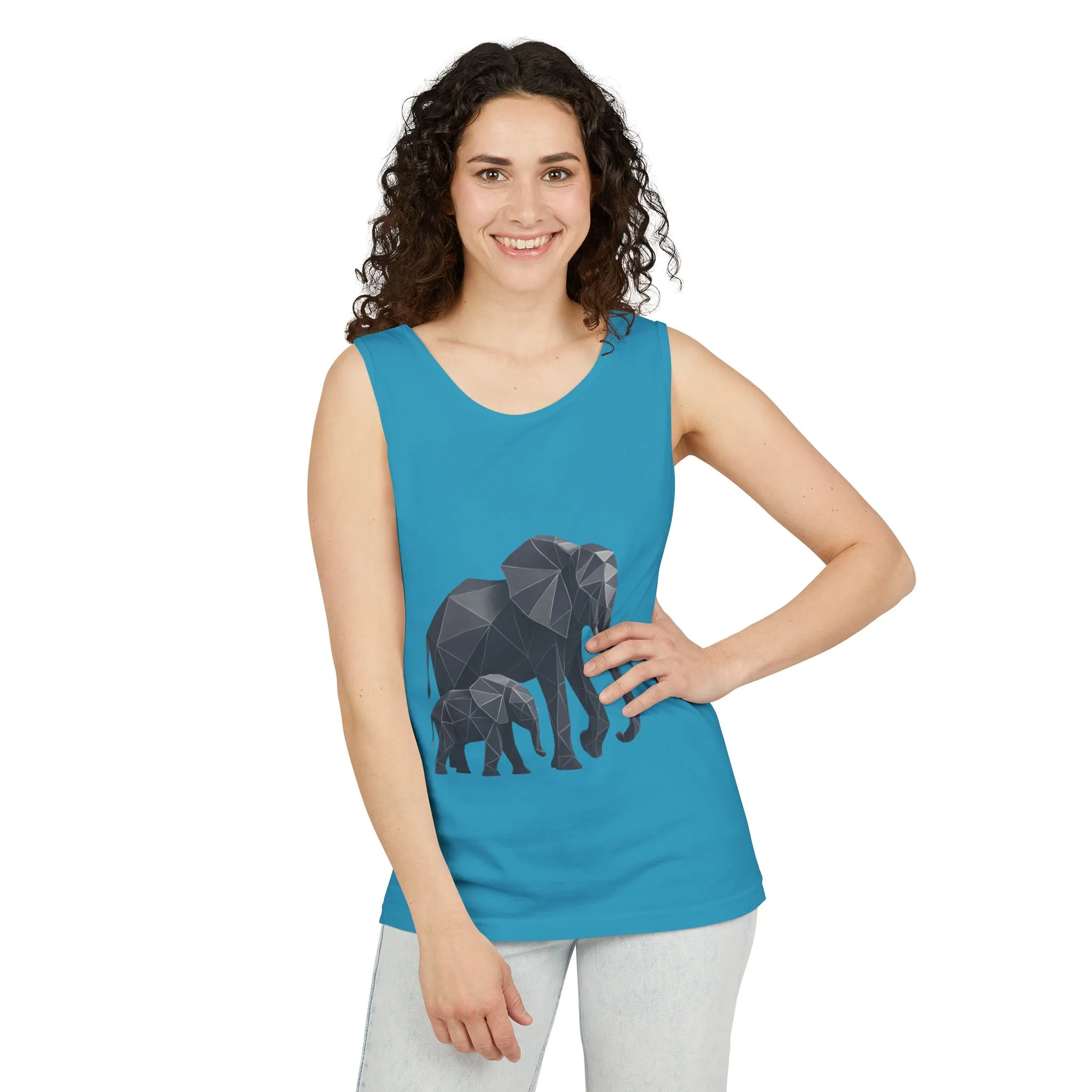 Elephant Family Unisex Tank Top, Animal Lover Gift, Casual Wear, Summer Essentials, Eco-Friendly Apparel, Wildlife Shirt - Image 24