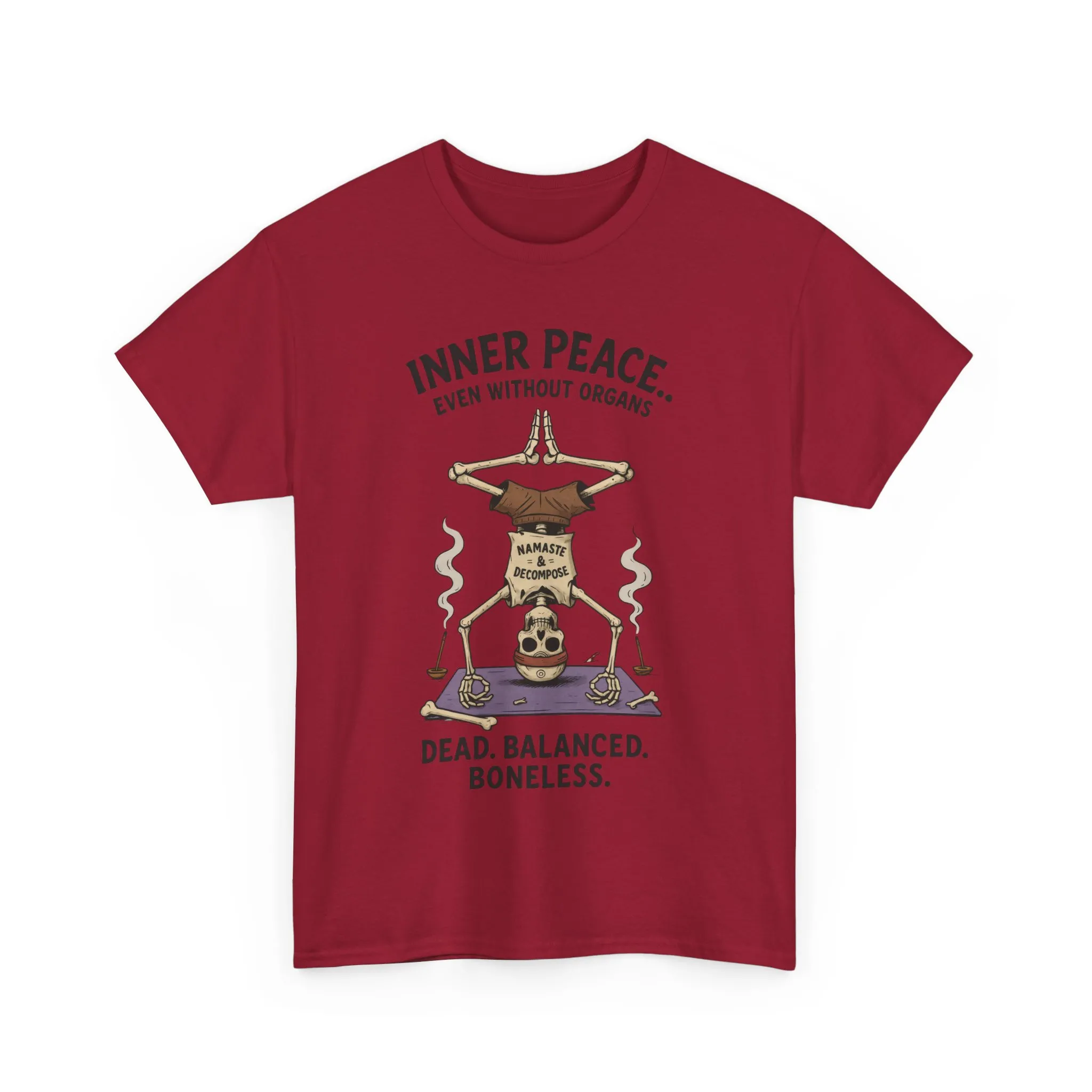 Inner Peace Skeleton Yoga Unisex Tee, Dark Humor Meditation Shirt, Gift for Mindfulness Lovers, Yoga Shirt, Peaceful Vibes - Image 27
