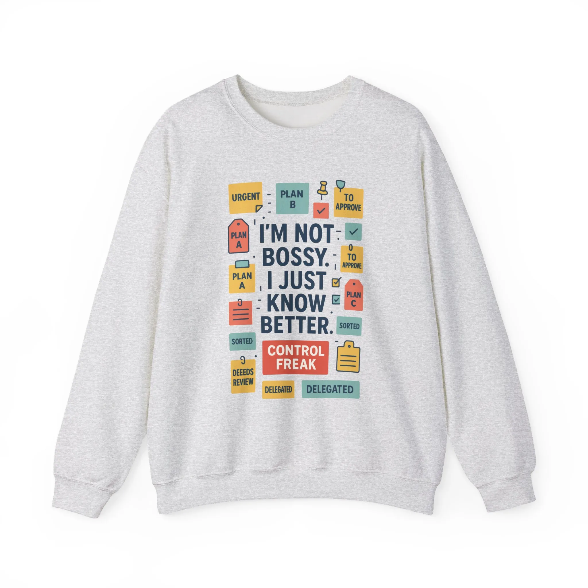 Funny Mens Control Freak Sweatshirt, Sarcastic Crewneck Gift for Him, Perfect Gift for Bossy Friends - Image 4