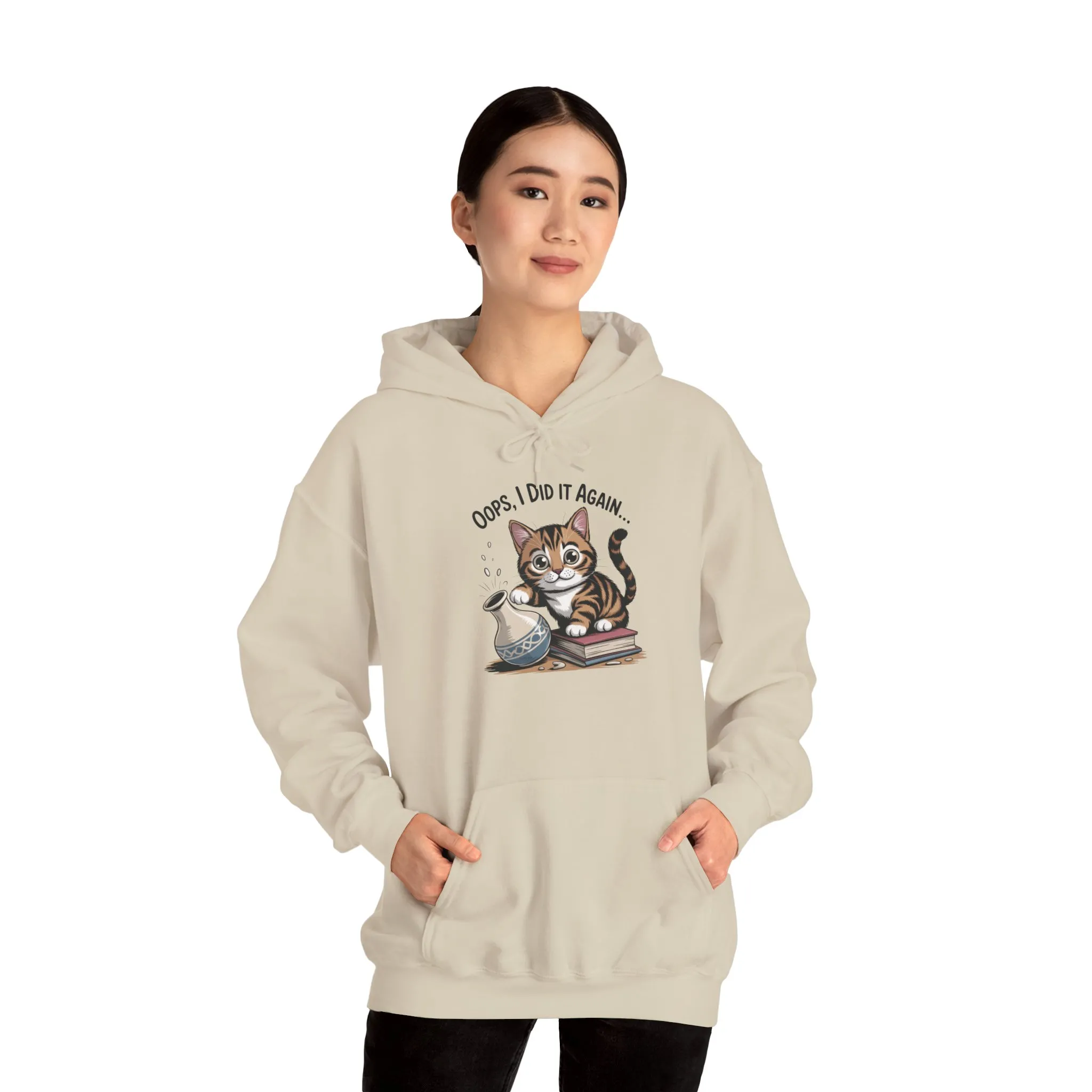 Cat Lover's Hoodie: Oops, I Did It Again, Funny Sweatshirt, Gifts for Animal Lovers, Cozy Hooded Sweatshirt, Pet Owner Apparel, Cute [...] - Image 43